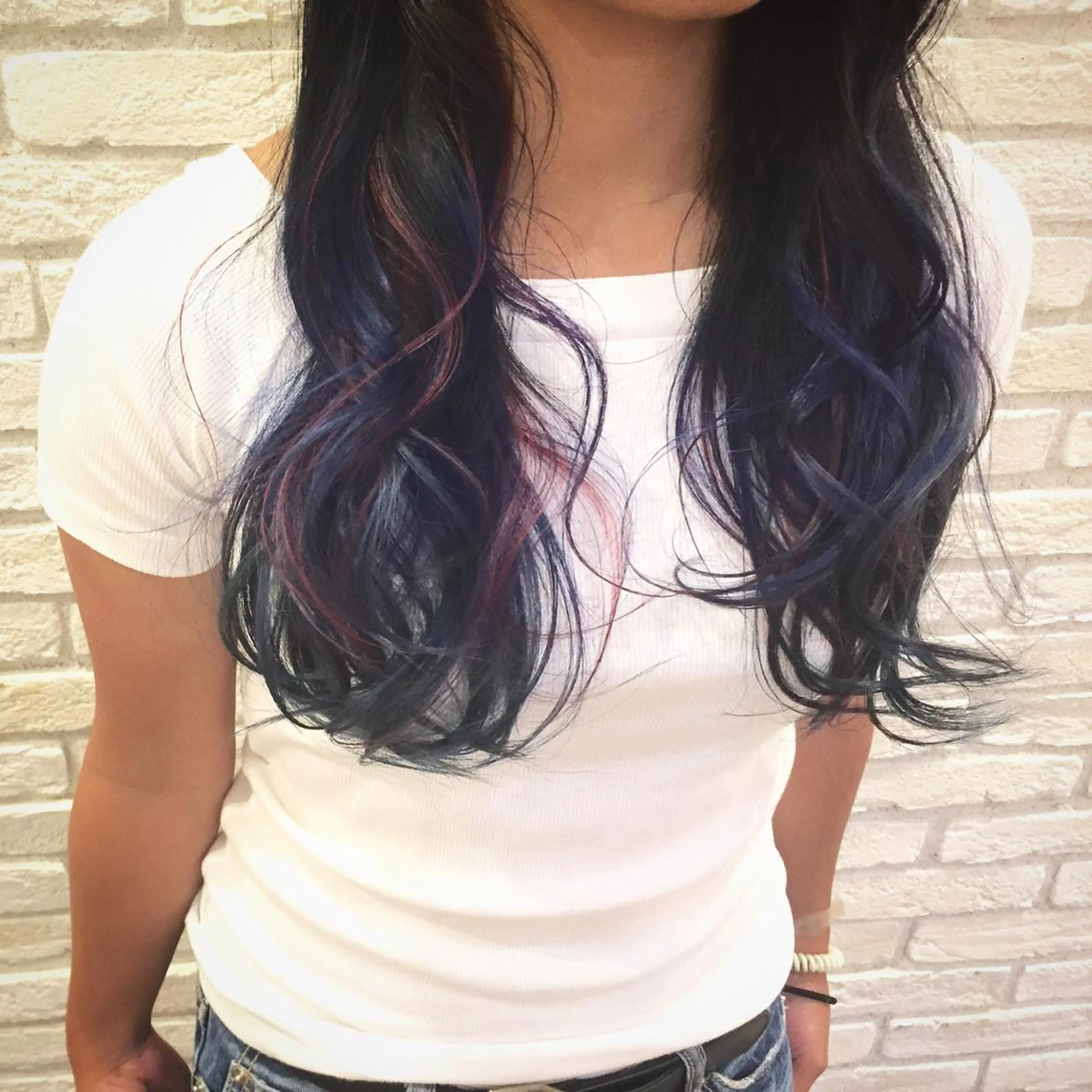 ミディアム セミロング ロング カラー ブルーカラー グラデーションカラー ピンクカラー ハイトーン×髪質改善 KENTAのヘアスタイル