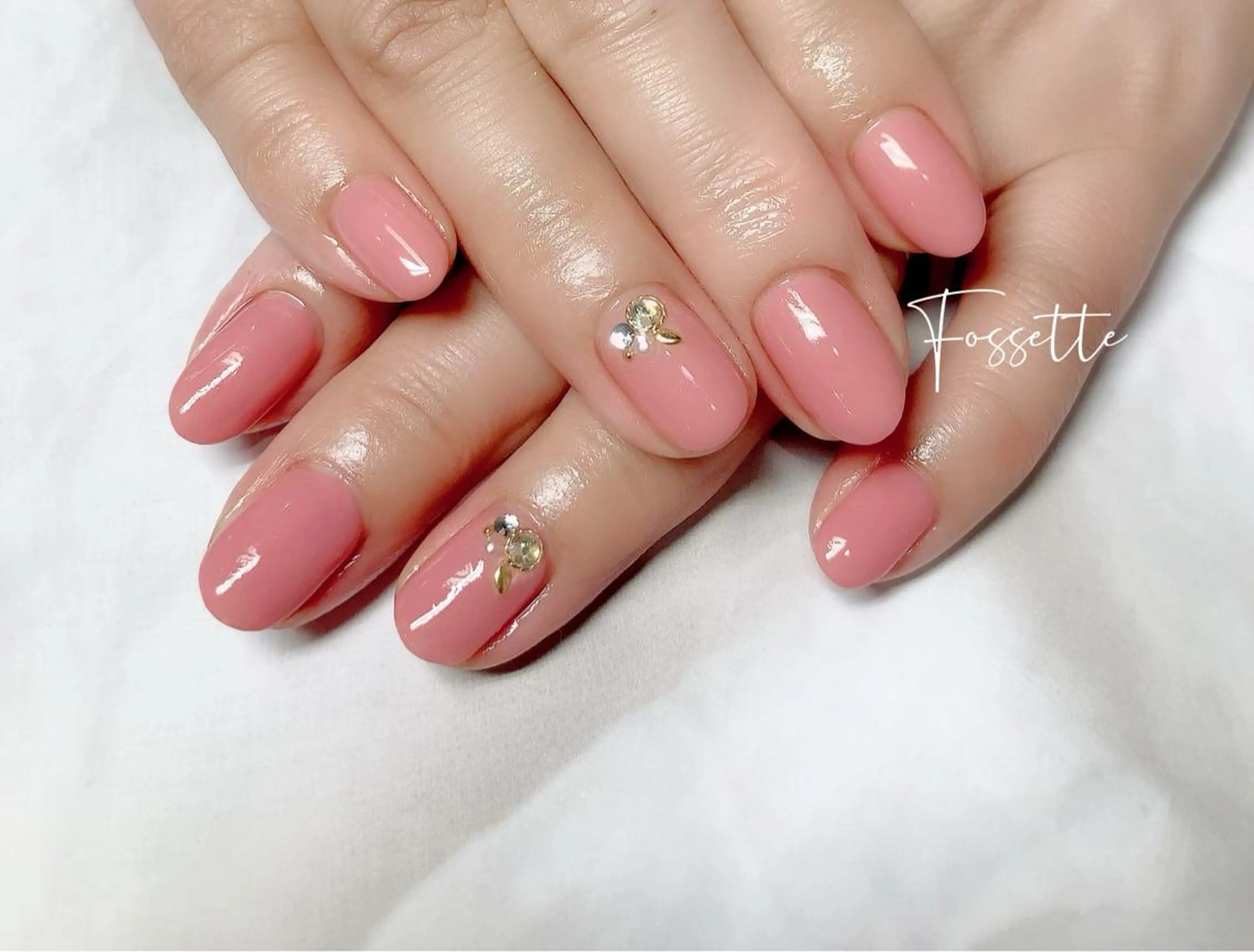 ネイル アートネイル オフィスネイル ワンカラーネイル シンプルネイル nailsalon Fossetteのネイルデザイン