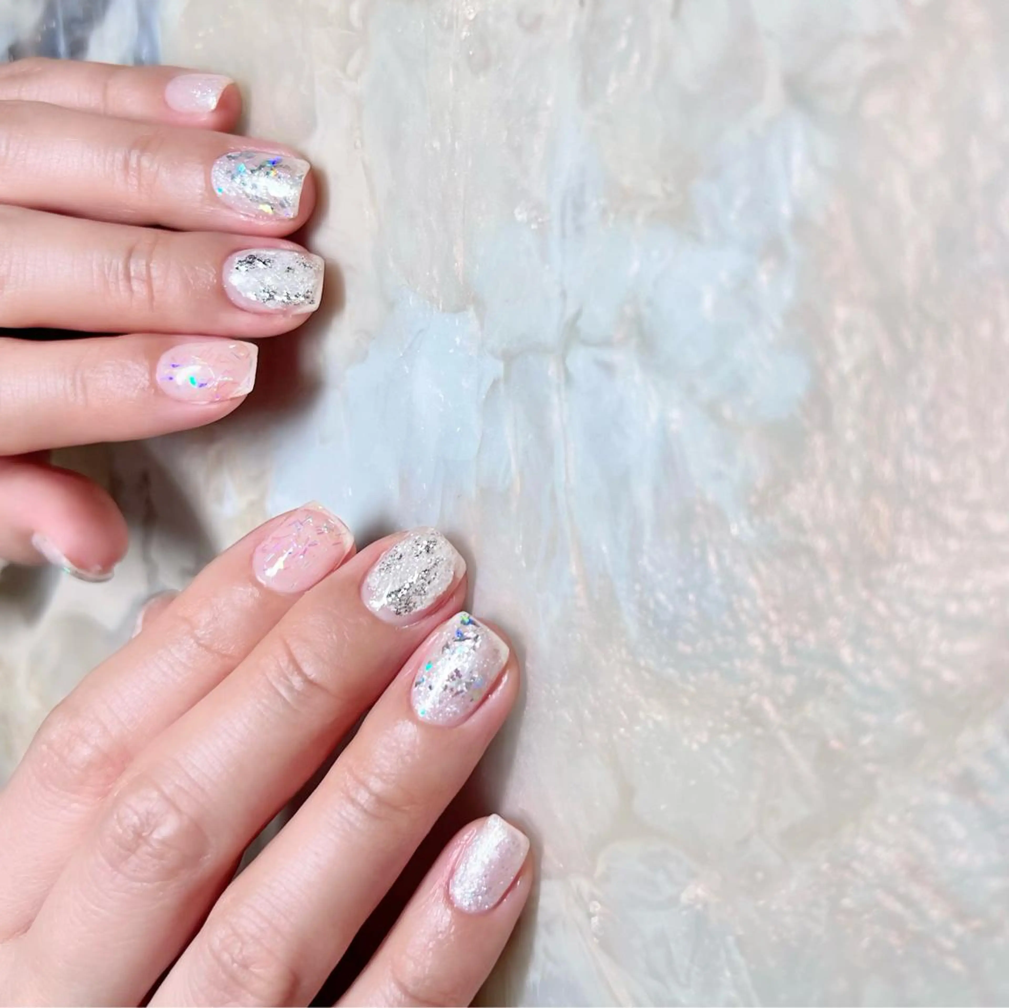 ネイル マグネットネイル ニュアンスネイル ショートネイル gemickle nailのネイルデザイン