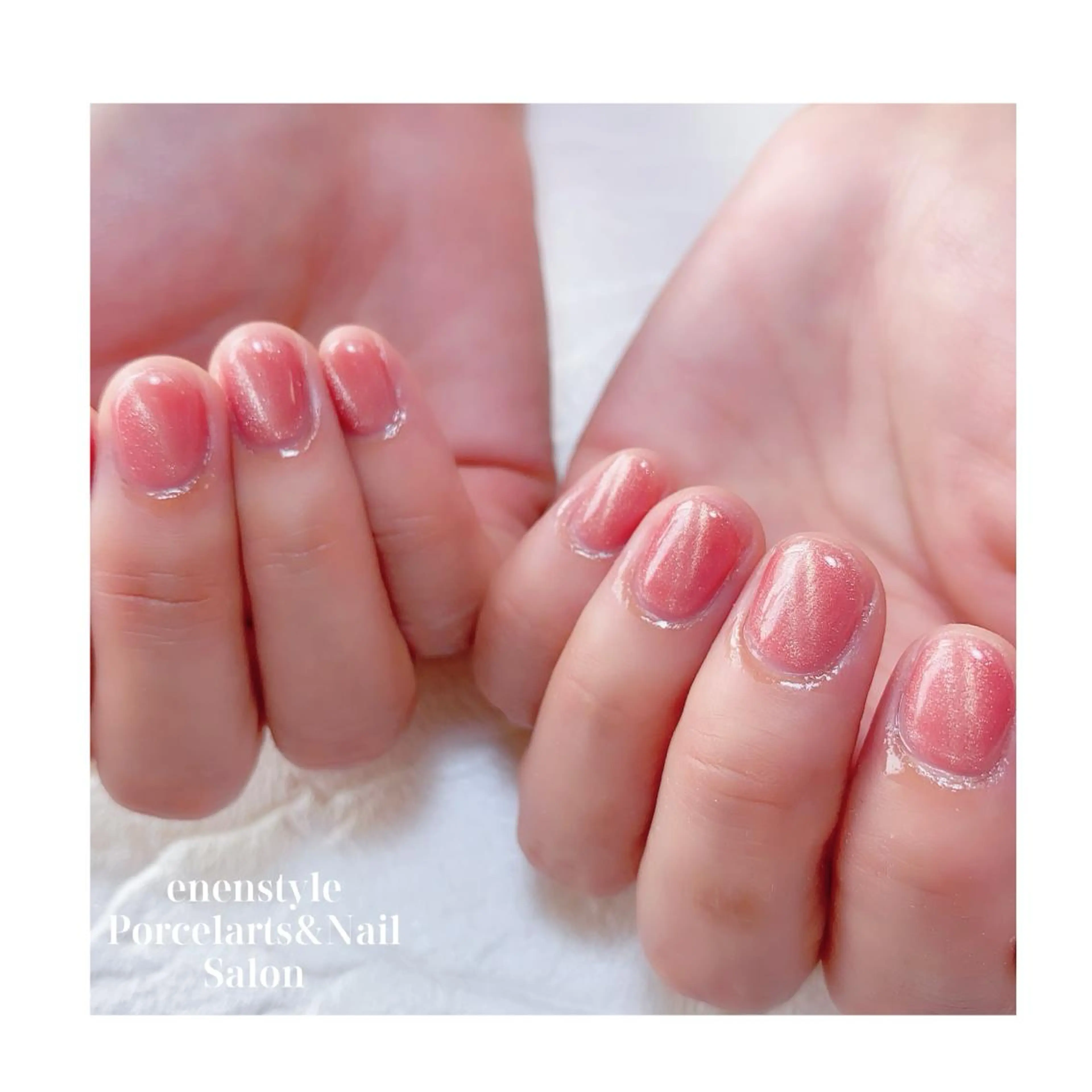 ショート ネイル ジェルネイル ニュアンスネイル オフィスネイル ワンカラーネイル パラジェル ハンドネイル 👑enen style👑のネイルデザイン