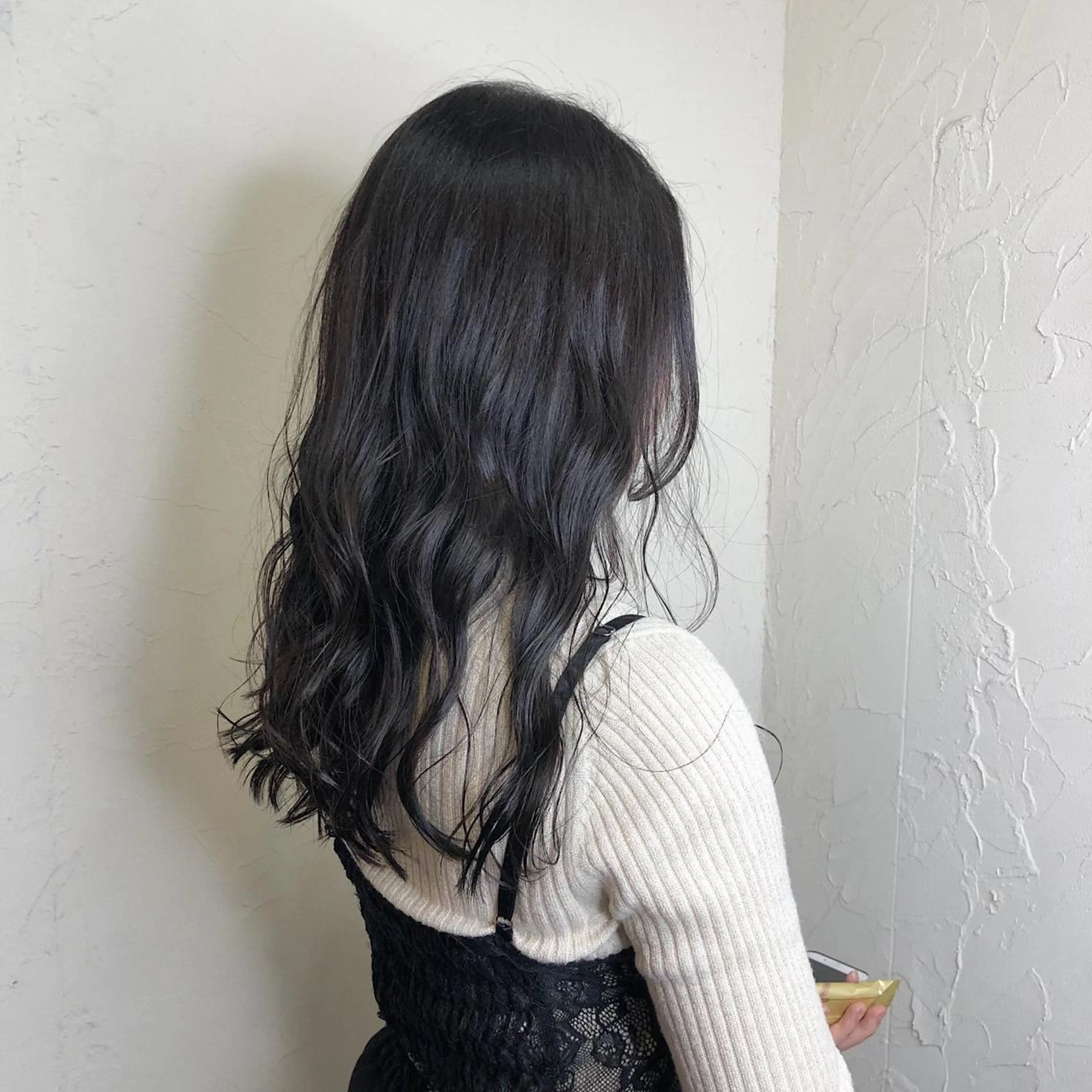 ロング カラー ブルーカラー 透明感カラー 久力琴音''透明感 カラー''アレンジのヘアスタイル