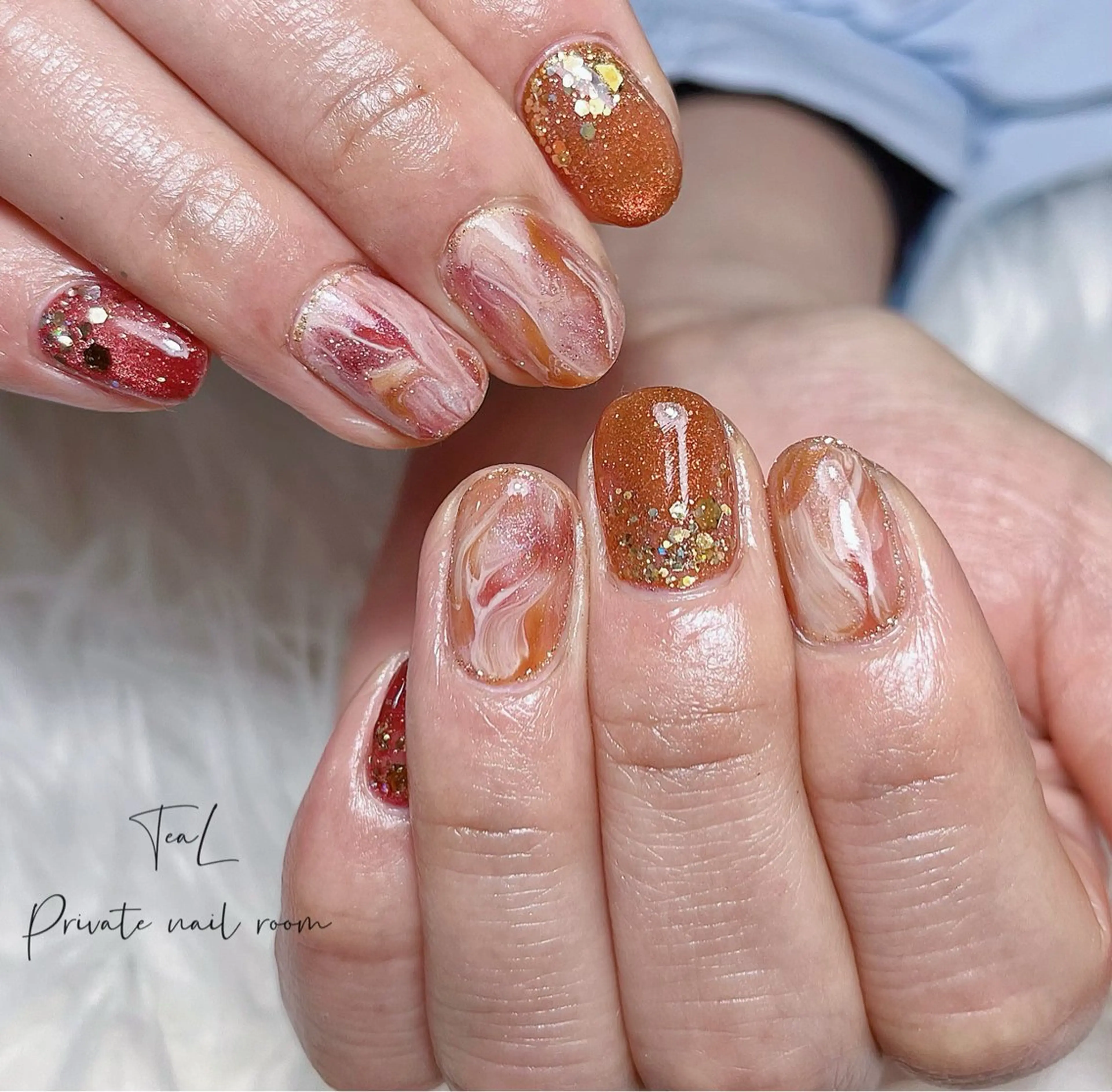 ネイル ニュアンスネイル TeaL nailのネイルデザイン