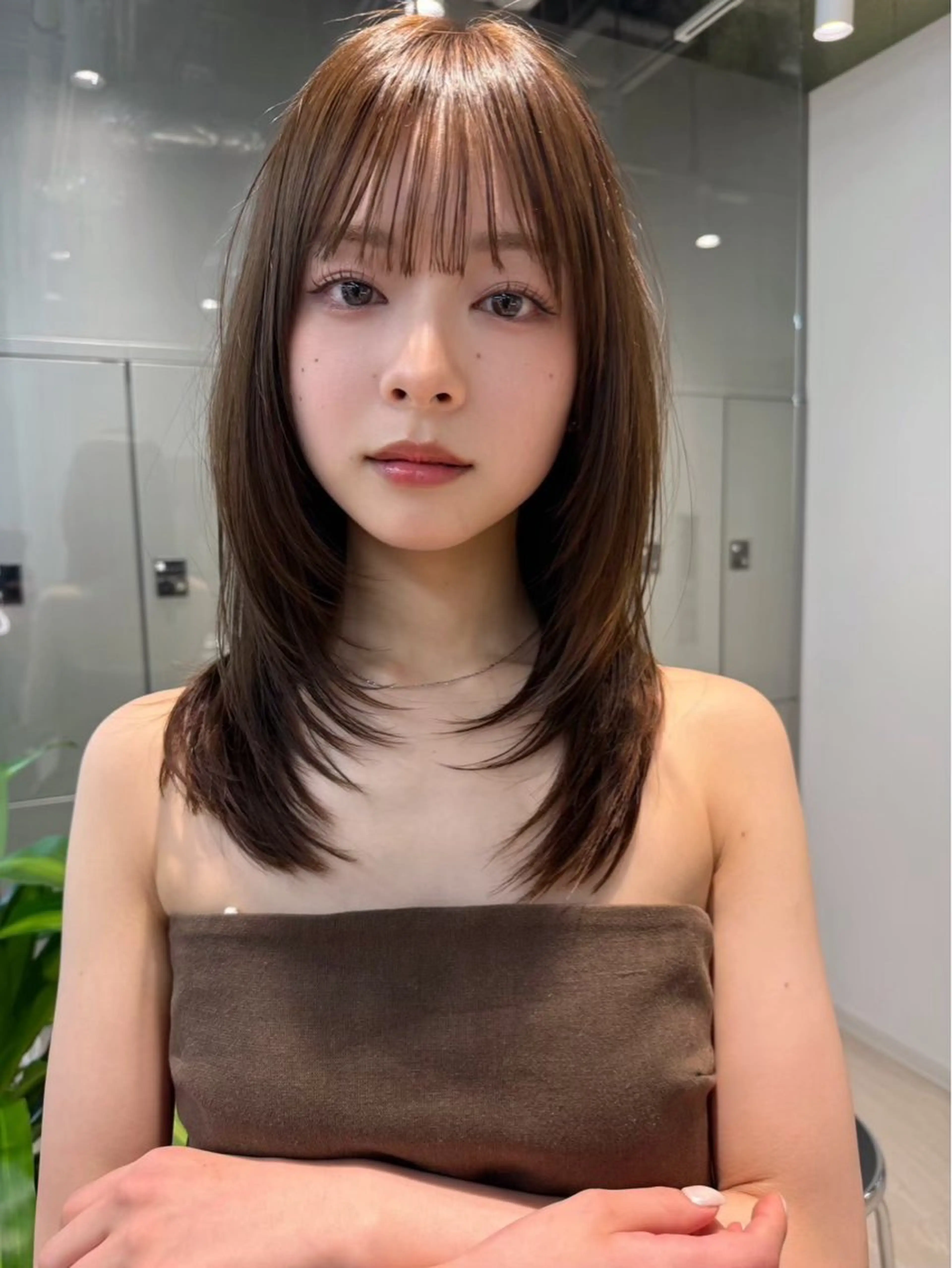 新社会人必見！カラー➕超音波ハイクラストリートメント付き　大人　綺麗め　サラサラ髪　CMCトリートメントの写真