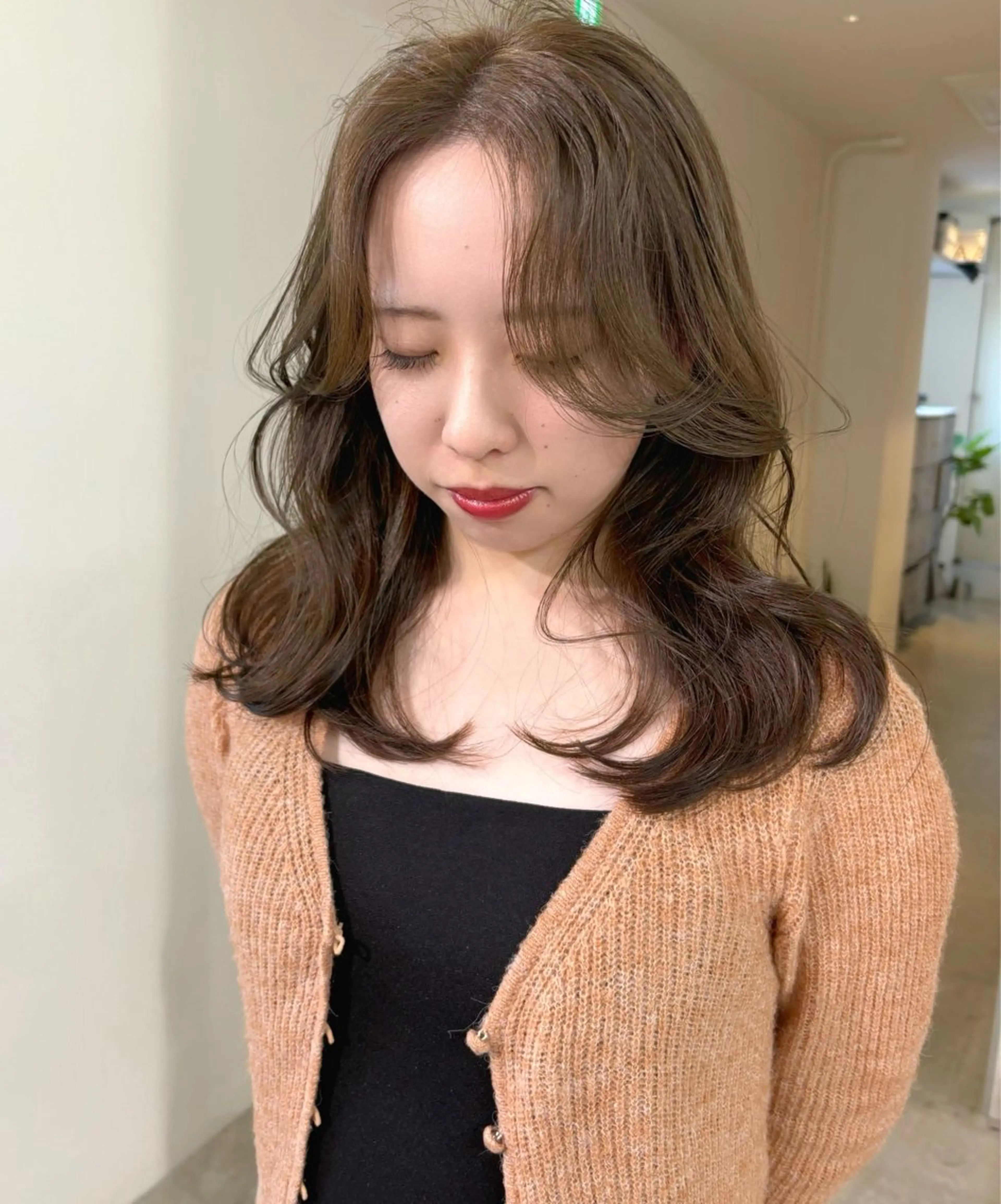 ロング カラー ブリーチ 透明感カラー ダブルカラー ブリーチなしカラー カット ヘアカラー mizuki/ピンク ベージュ.レイヤーのヘアスタイル