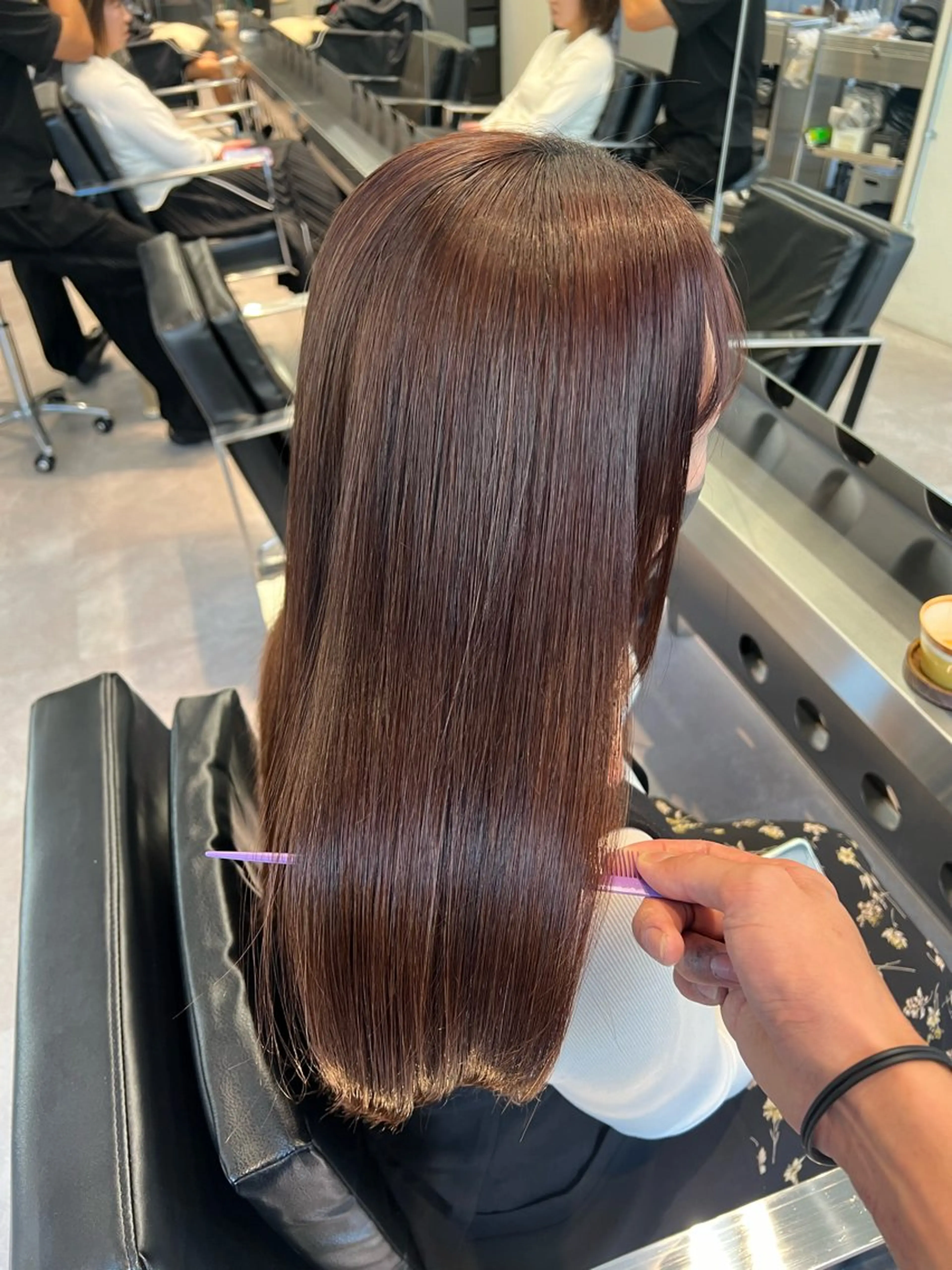 ミディアム パーマ 酸性ストレート ストレートパーマ 縮毛矯正 堀江 /木下椋麻のヘアスタイル