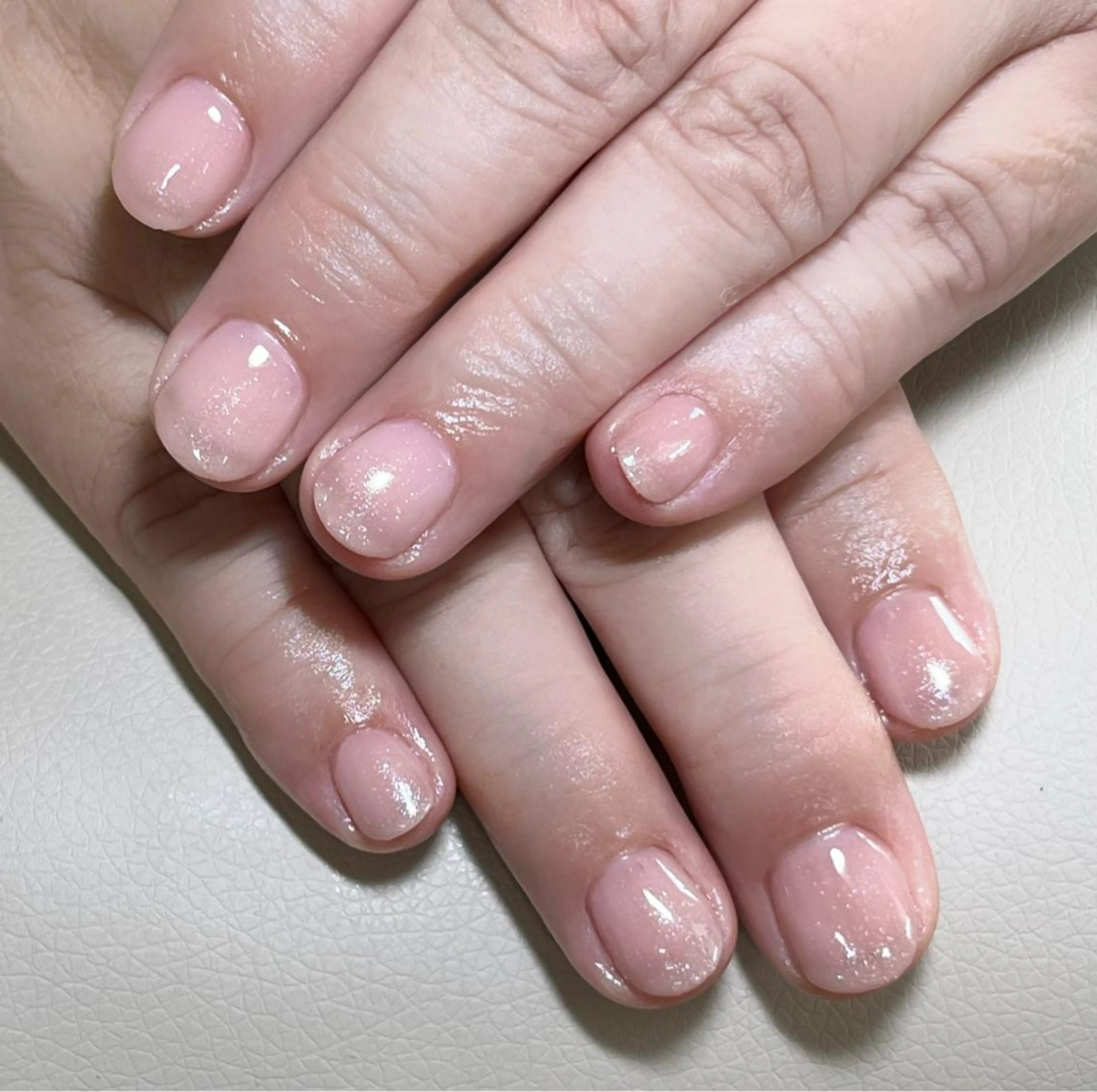 ネイル グラデーション ラメ(グリッター) ラメグラデーション ワンカラーネイル Nailsalon C.U.Eのネイルデザイン