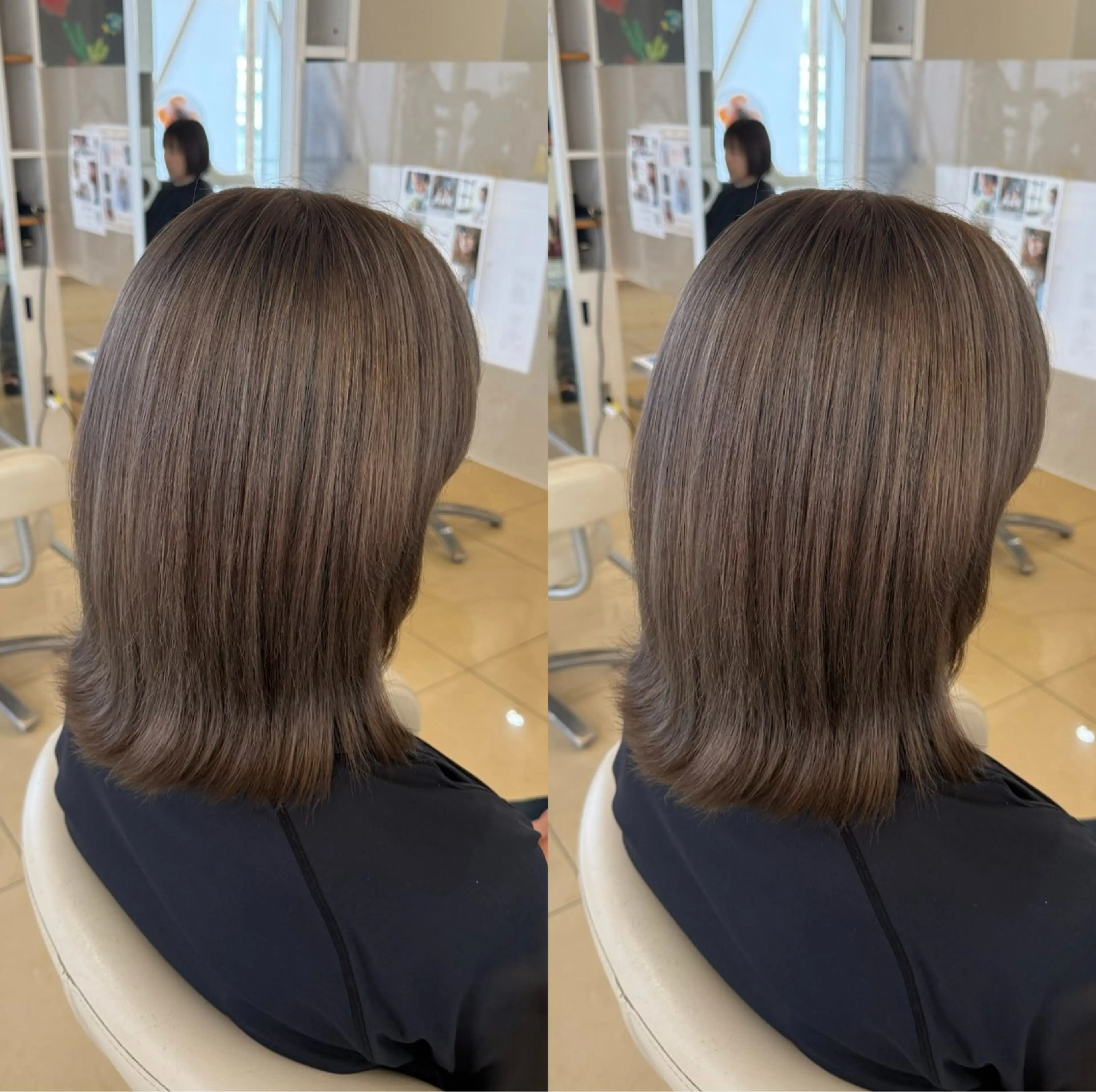 ロング カラー ブリーチ グレージュ ヘアカラー トリートメント 🦋ICONIQ豊田 /艶髪/かおり🦋のヘアスタイル