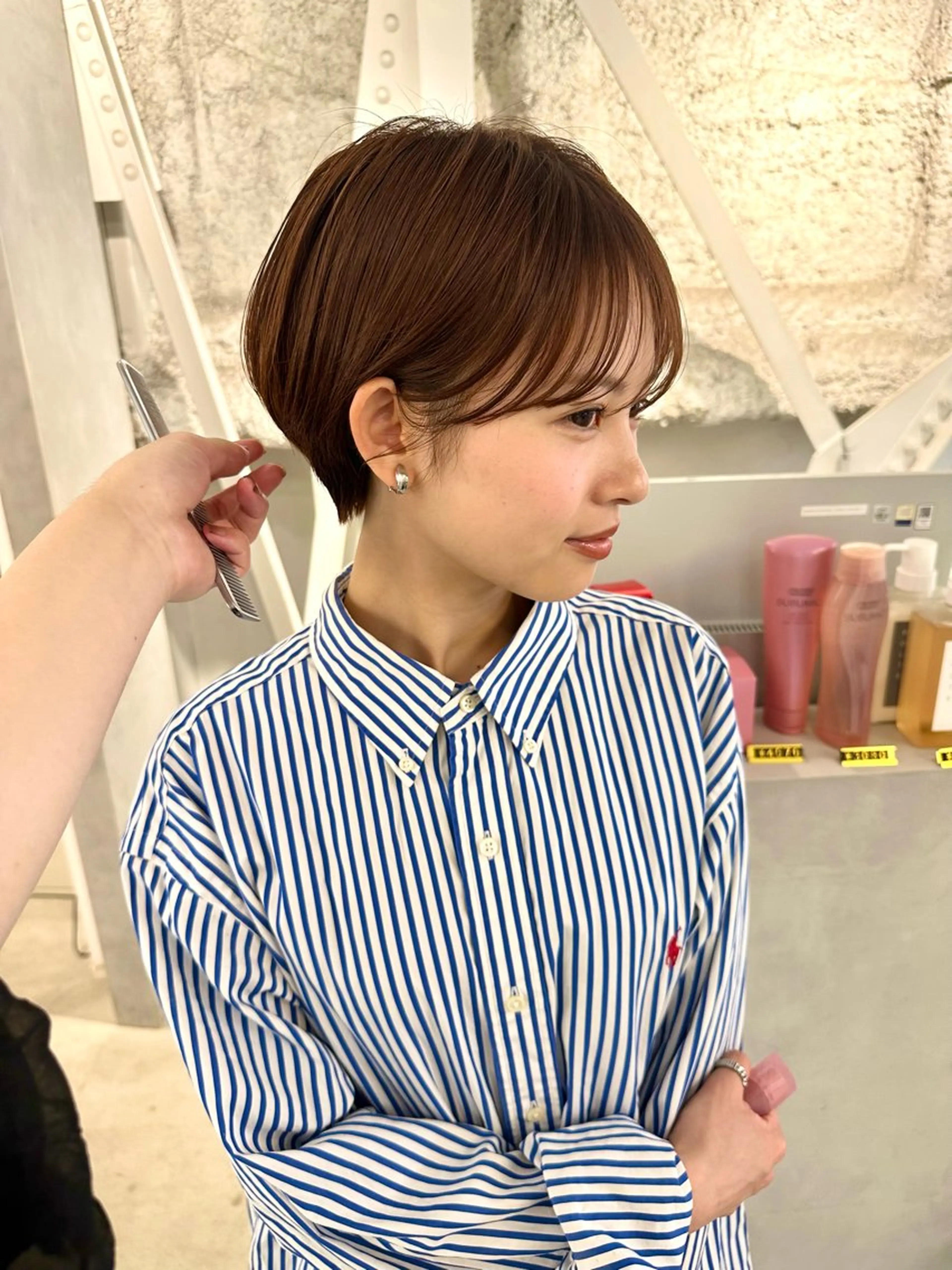 ショート カット ヘアカラー 骨格診断で絶対可愛い ✨丸みショート✨凌弥のヘアスタイル