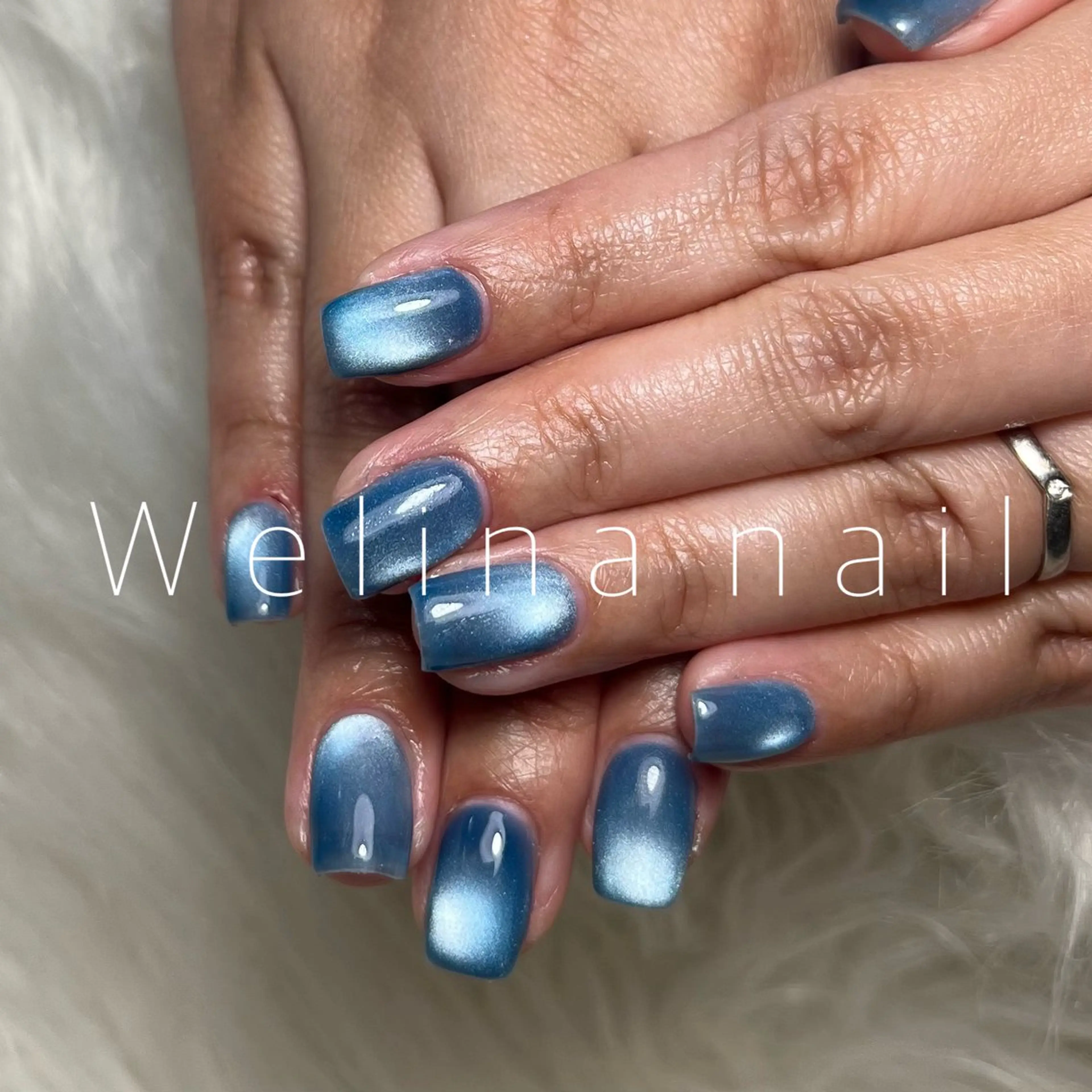 ネイル マグネットネイル マグネットワンカラー ワンカラーネイル Welina nailのネイルデザイン