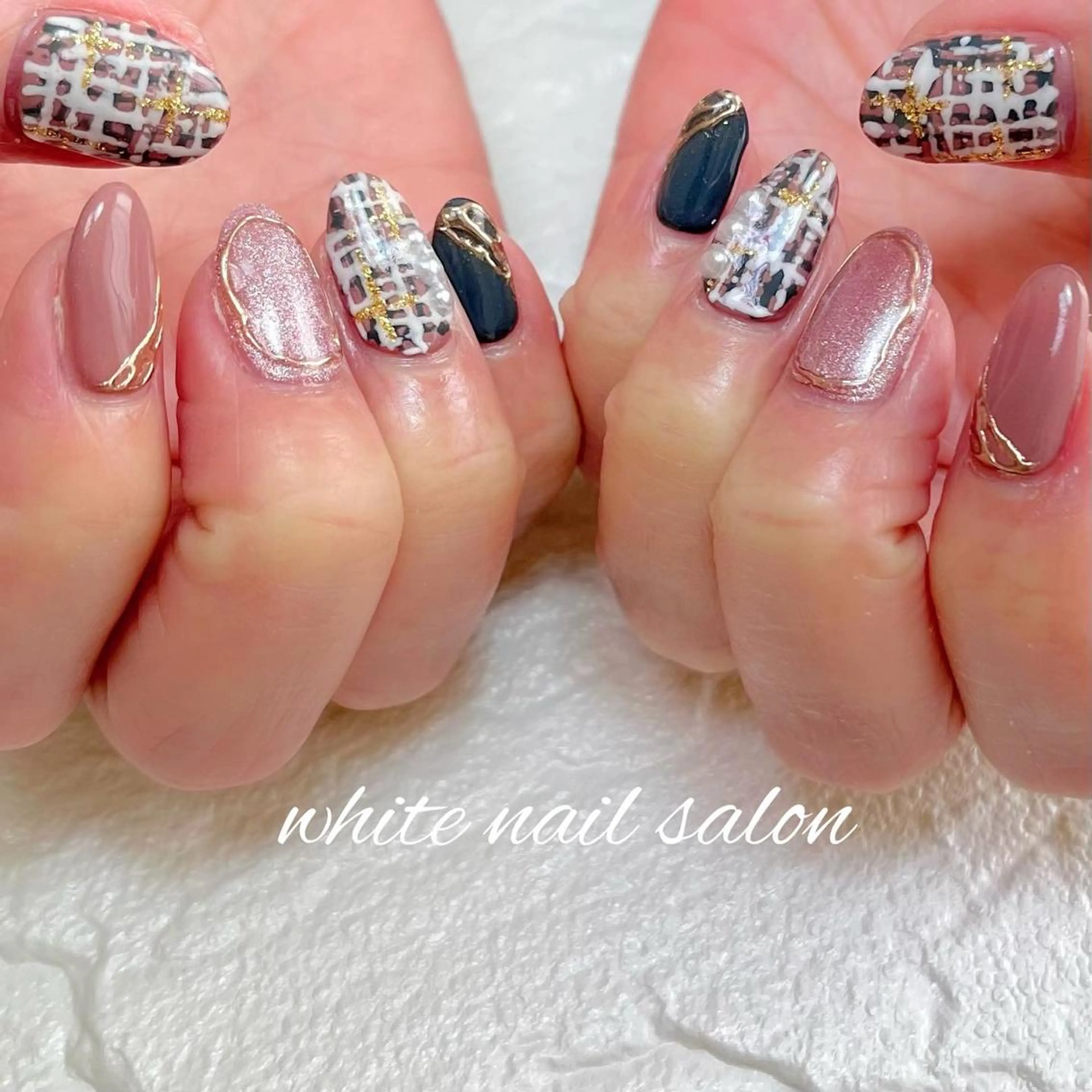 ネイル フットネイル ジェルネイル ハードジェル ラメ(グリッター) 持ち込み ハンドネイル white nail salonのネイルデザイン