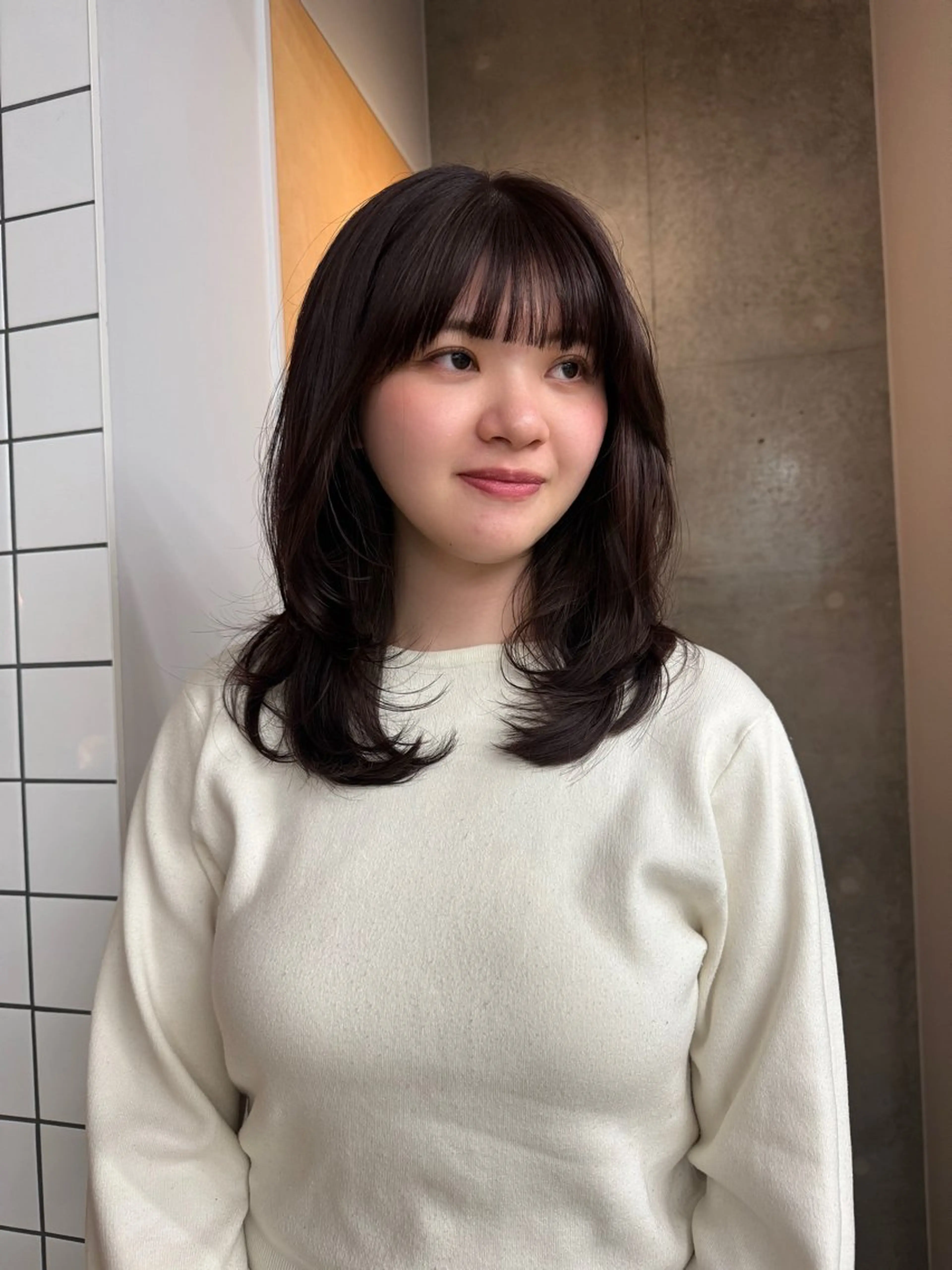 ミディアム レイヤーカット 横浜カットモデル🎀 /chihiroのヘアスタイル