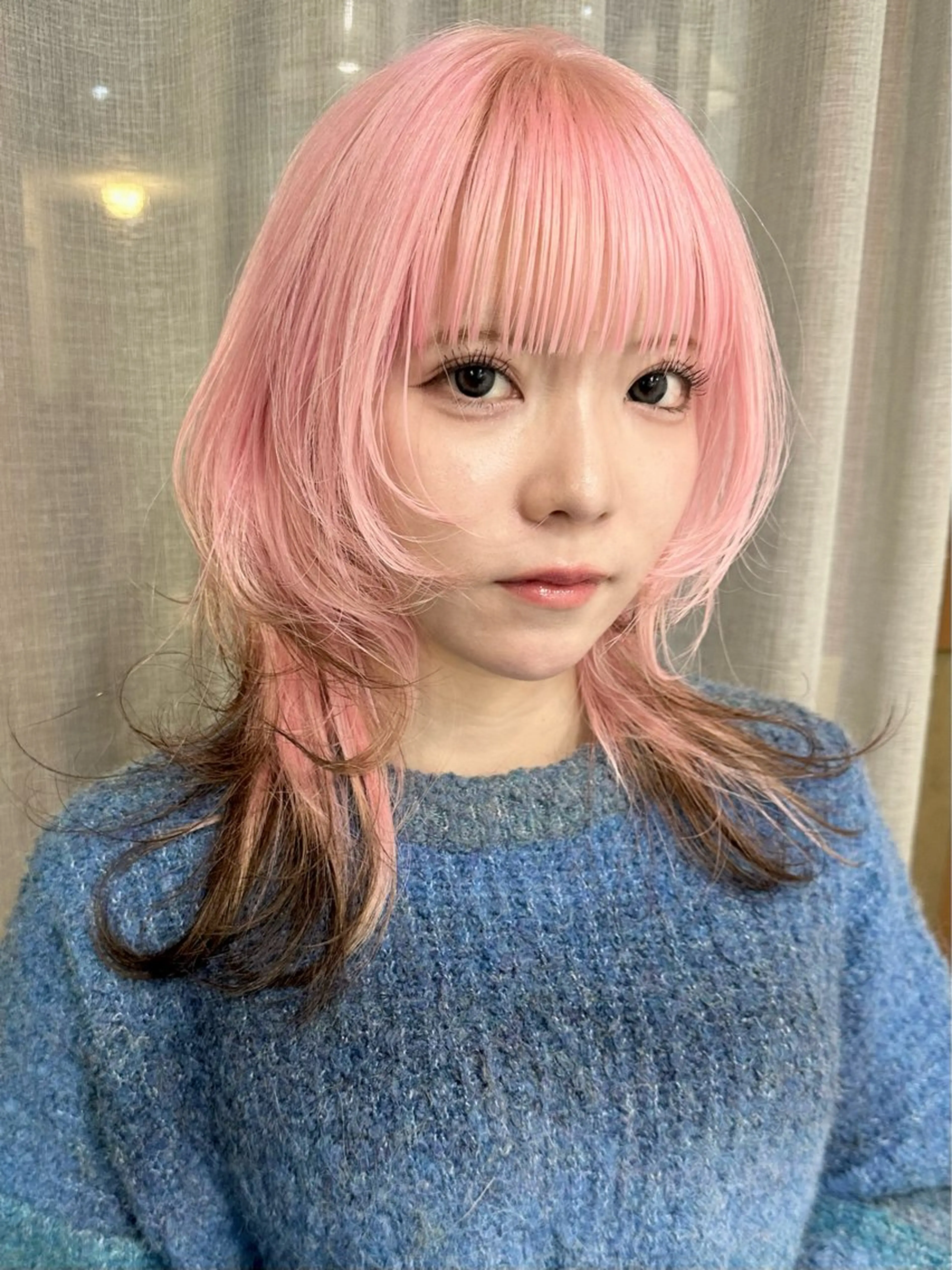 ミディアム カラー ヘアカラー トリートメント ヘッドスパ ヘアセット kai .のヘアスタイル