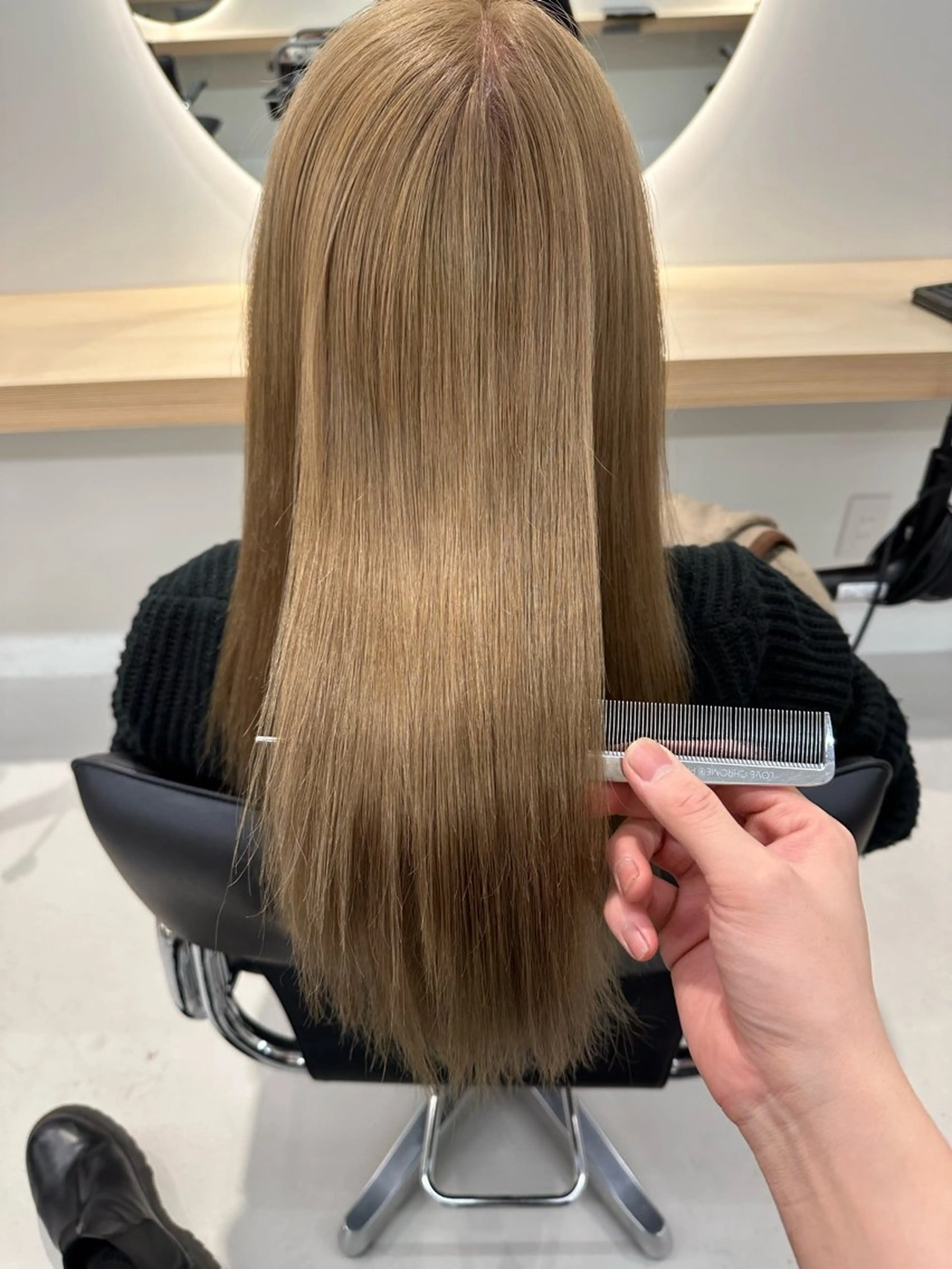 ロング カラー カット 縮毛矯正 トリートメント 寺田 翔のヘアスタイル