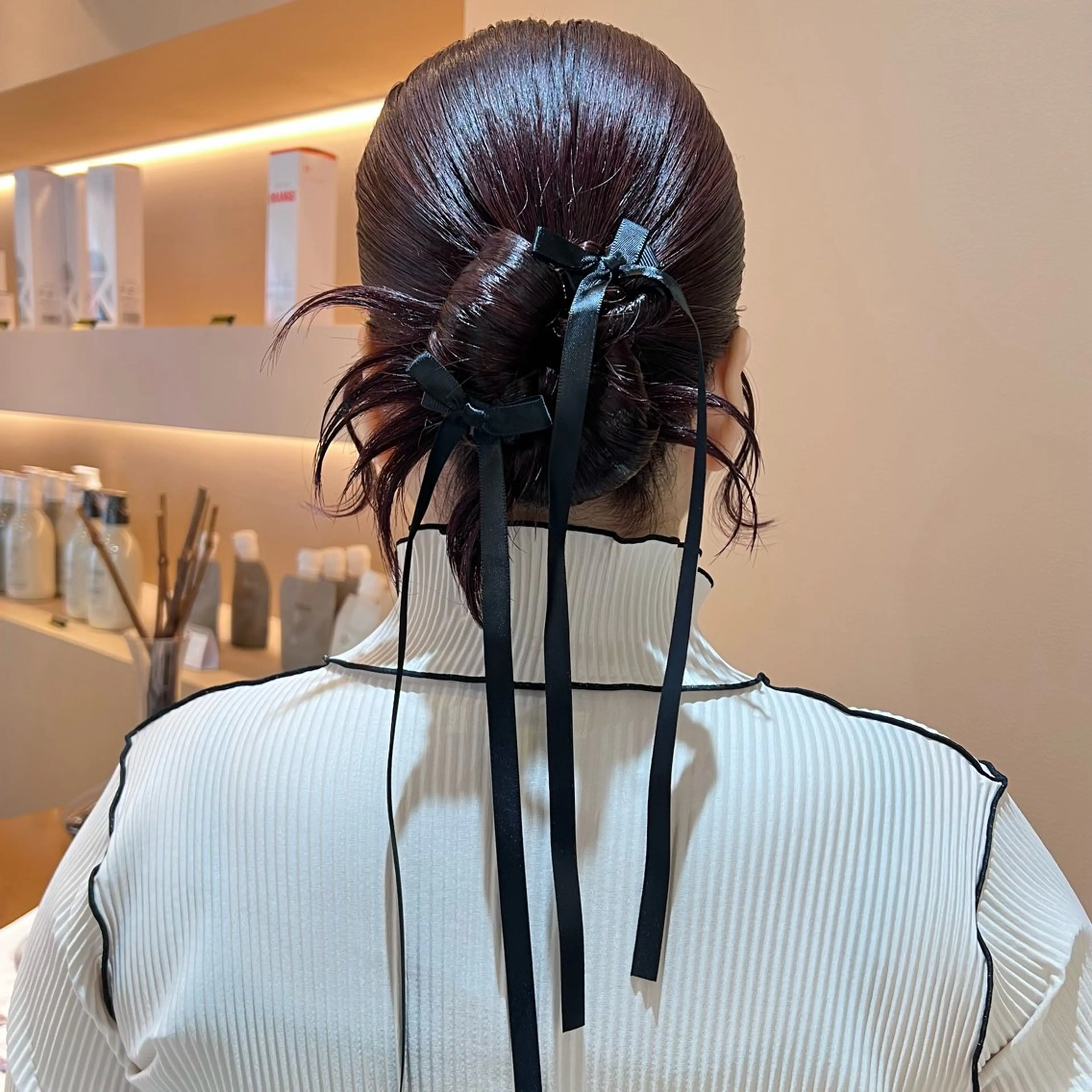 ミディアム カラー ヘアアレンジ ヘアセット ✨カチモリ✨レイヤー 韓国ヘア🇰🇷ゆいのヘアスタイル