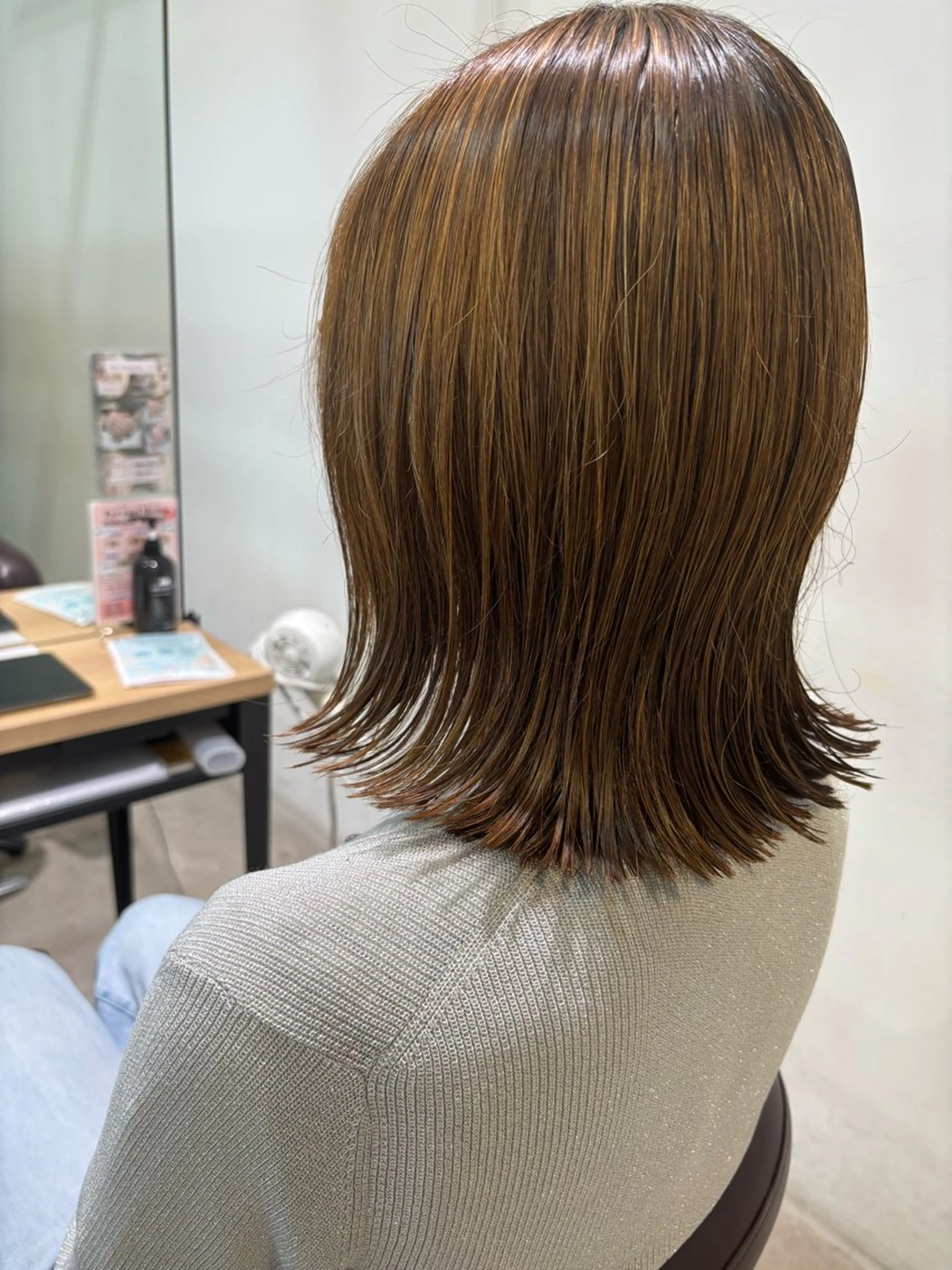 ミディアム GRANDEUR/似 合わせ/ケラスターゼのヘアスタイル