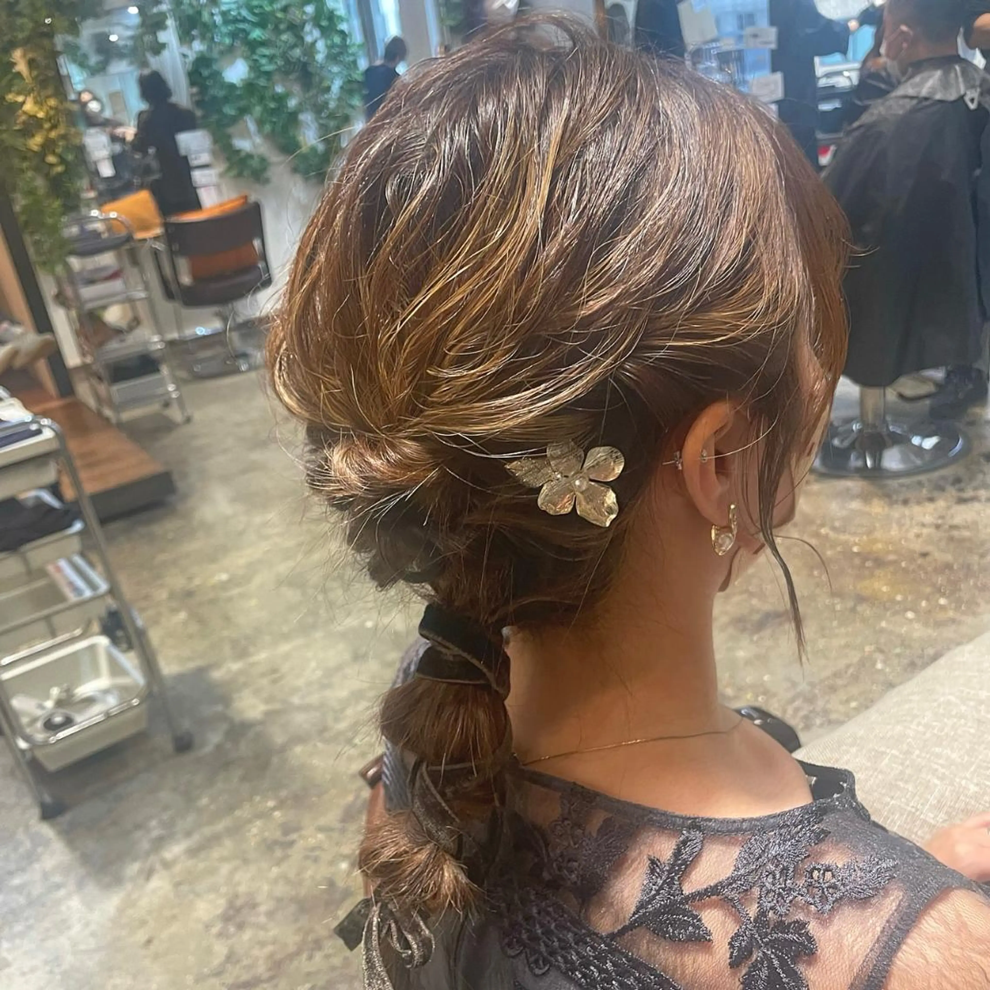 セミロング ヘアアレンジ 結婚式・ブライダル 🇰🇷韓国スタイル レイヤー/ayanaのヘアスタイル