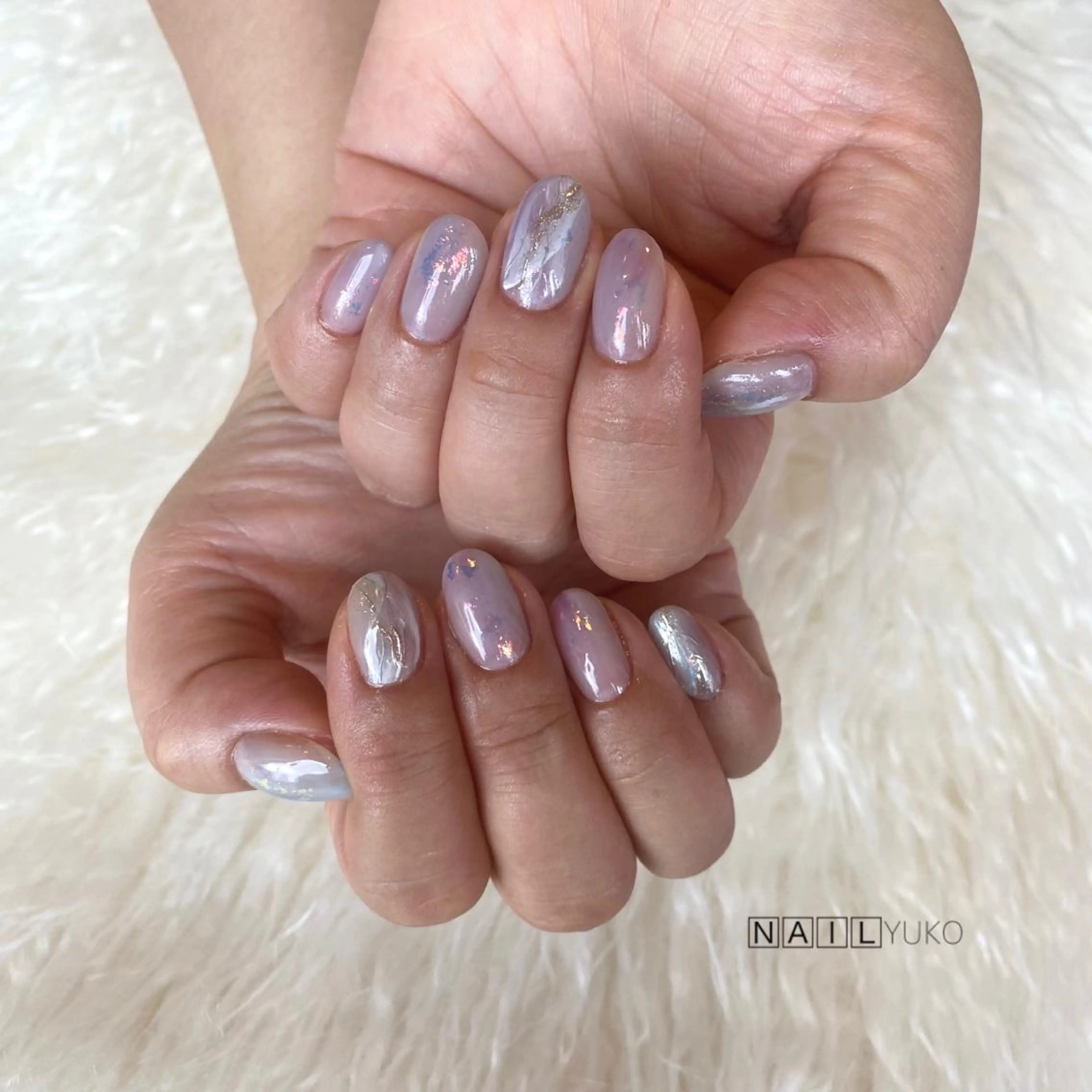 ネイル オーロラネイル マグネットネイル ニュアンスネイル fruitful + YUKOのネイルデザイン