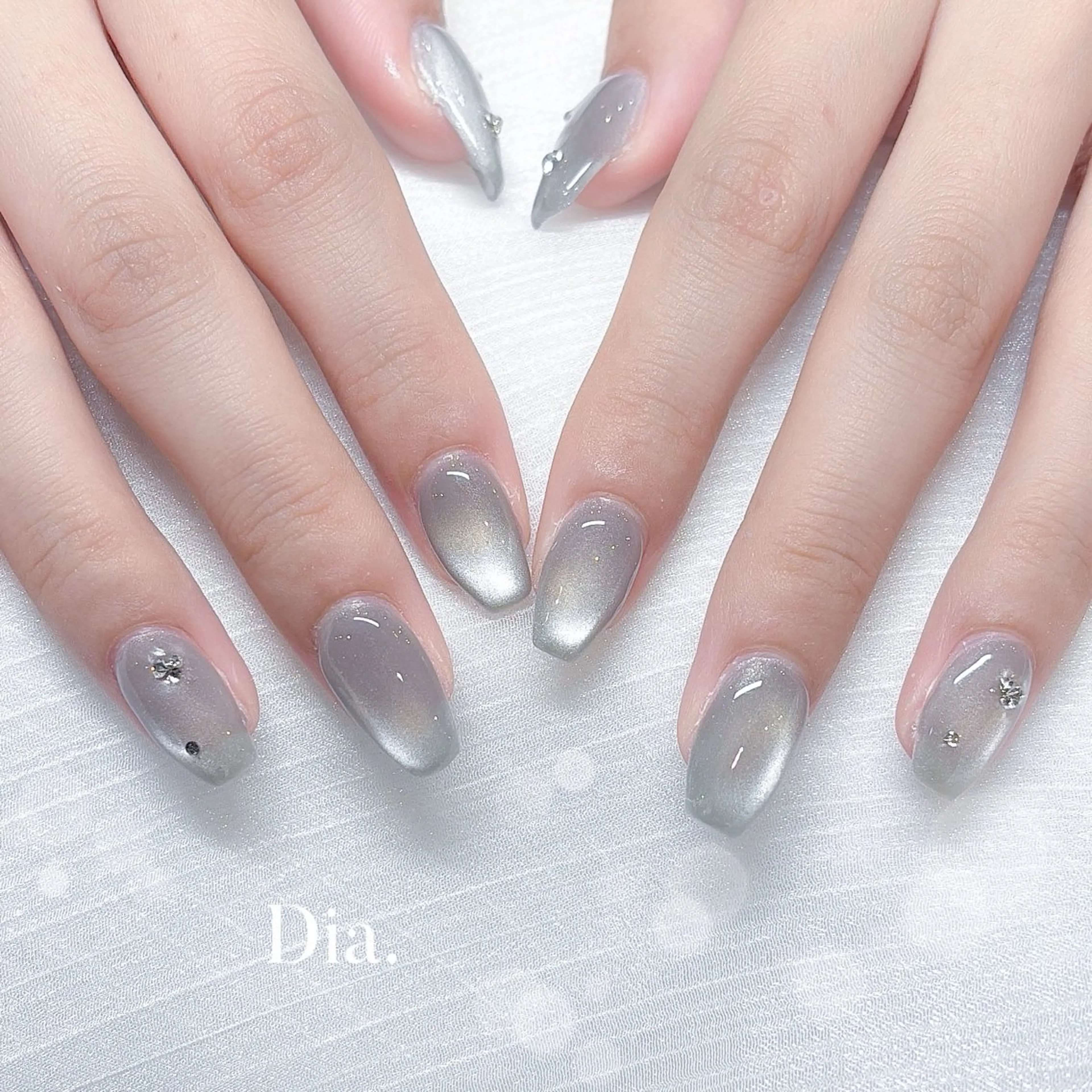 ネイル マグネットネイル ハンドネイル nail salon Dia.所属・minori 💎Dia.のネイルデザイン