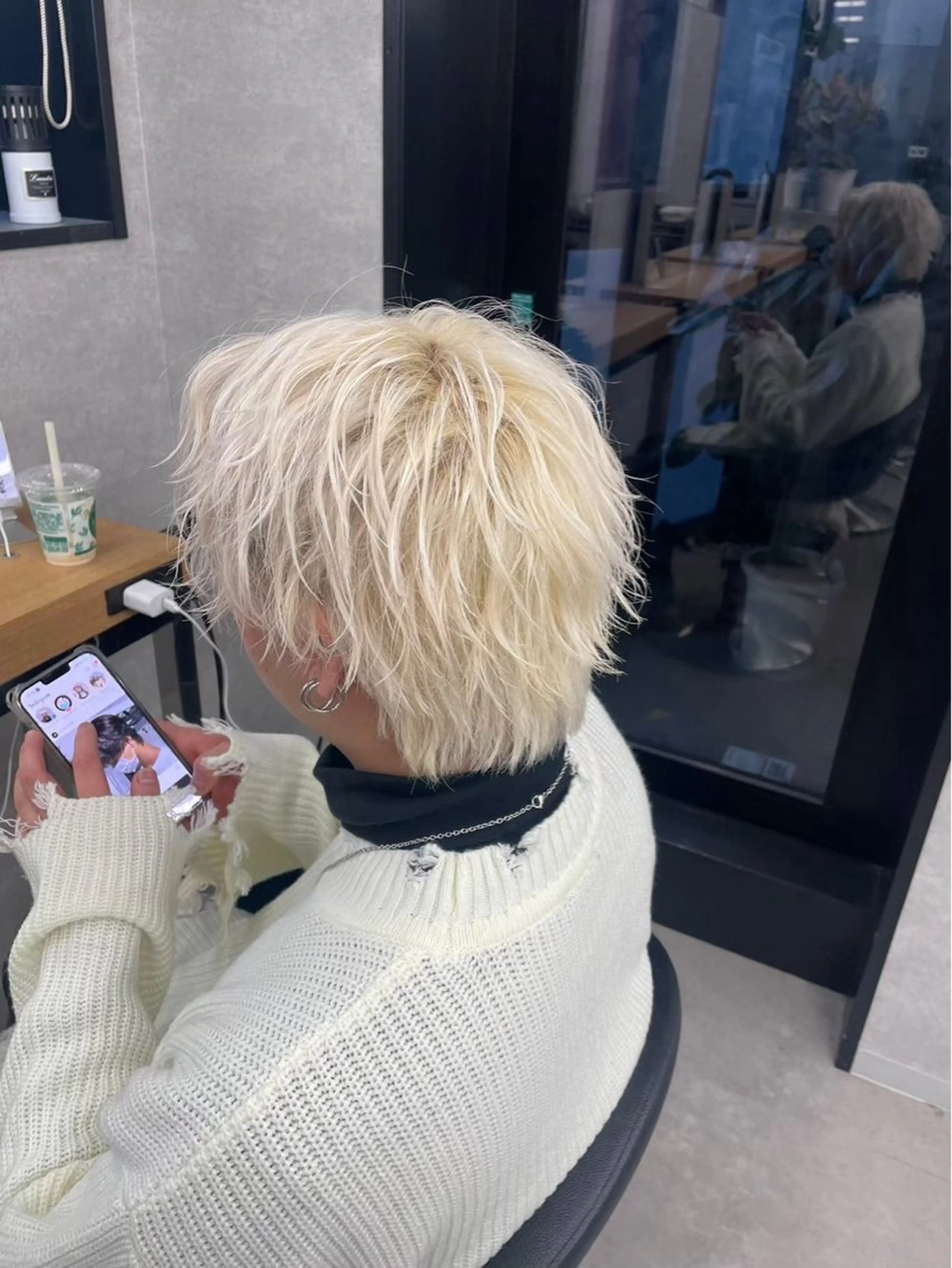 ショート カラー パーマ ヘアアレンジ メンズ Ryo横浜韓国ヘア/ 曲がる縮毛矯正特化のヘアスタイル