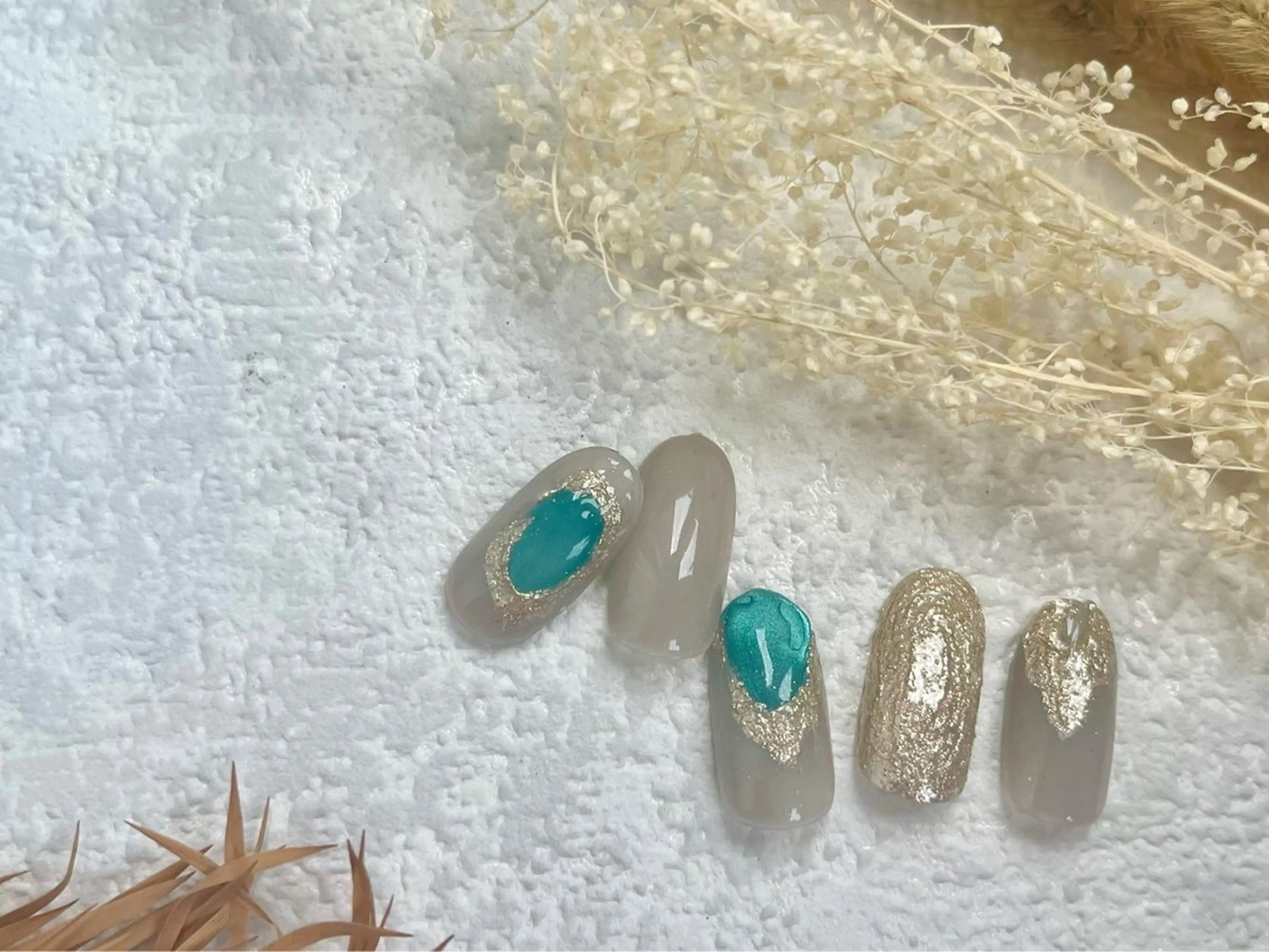 ネイル ジェルネイル キラキラネイル メンズネイル パラジェル 夏ネイル kiki nail たまプラーザのネイルデザイン