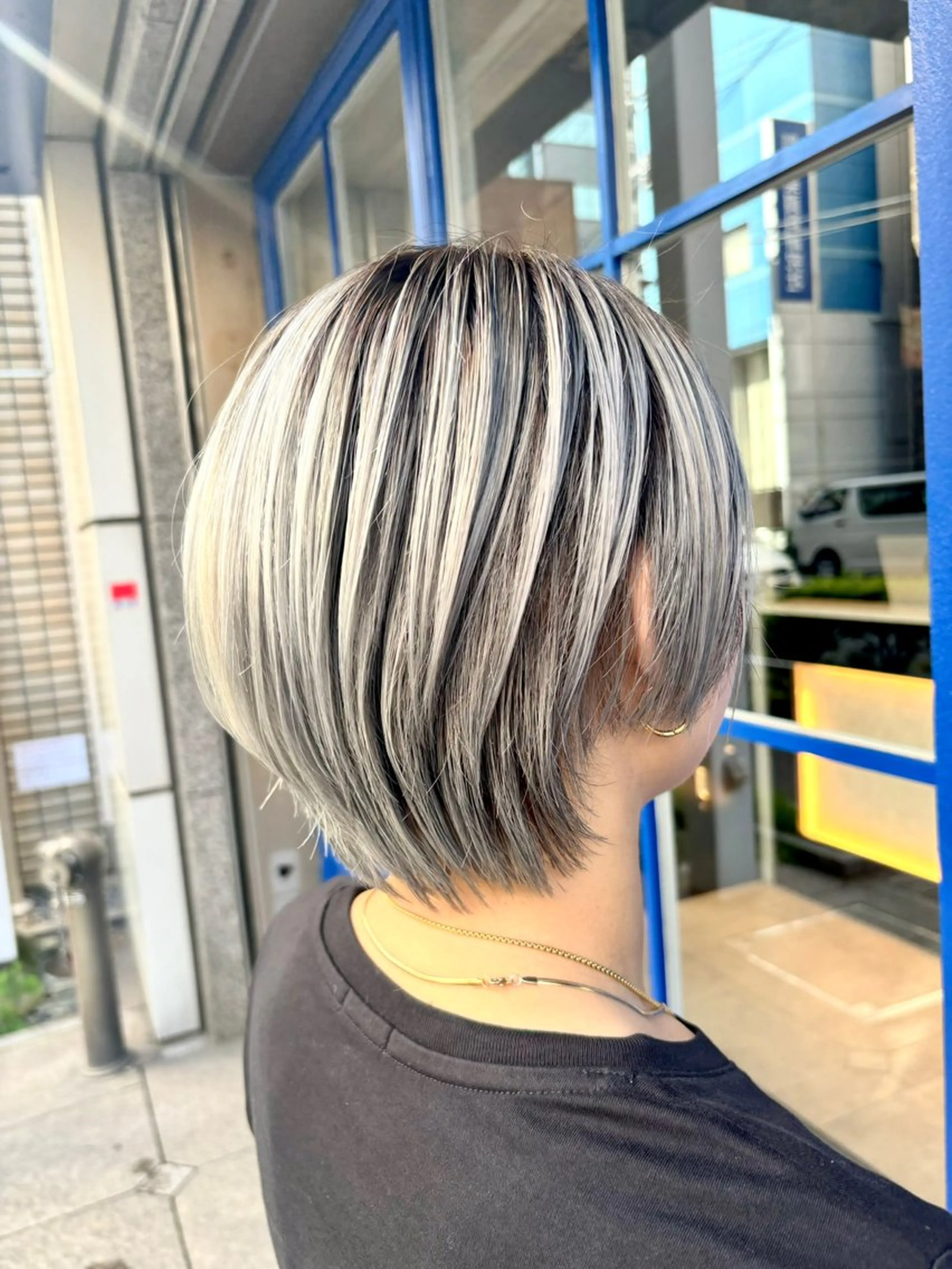 ショート カラー ブリーチ グレージュ 💎透明感カラー Sarina💎のヘアスタイル