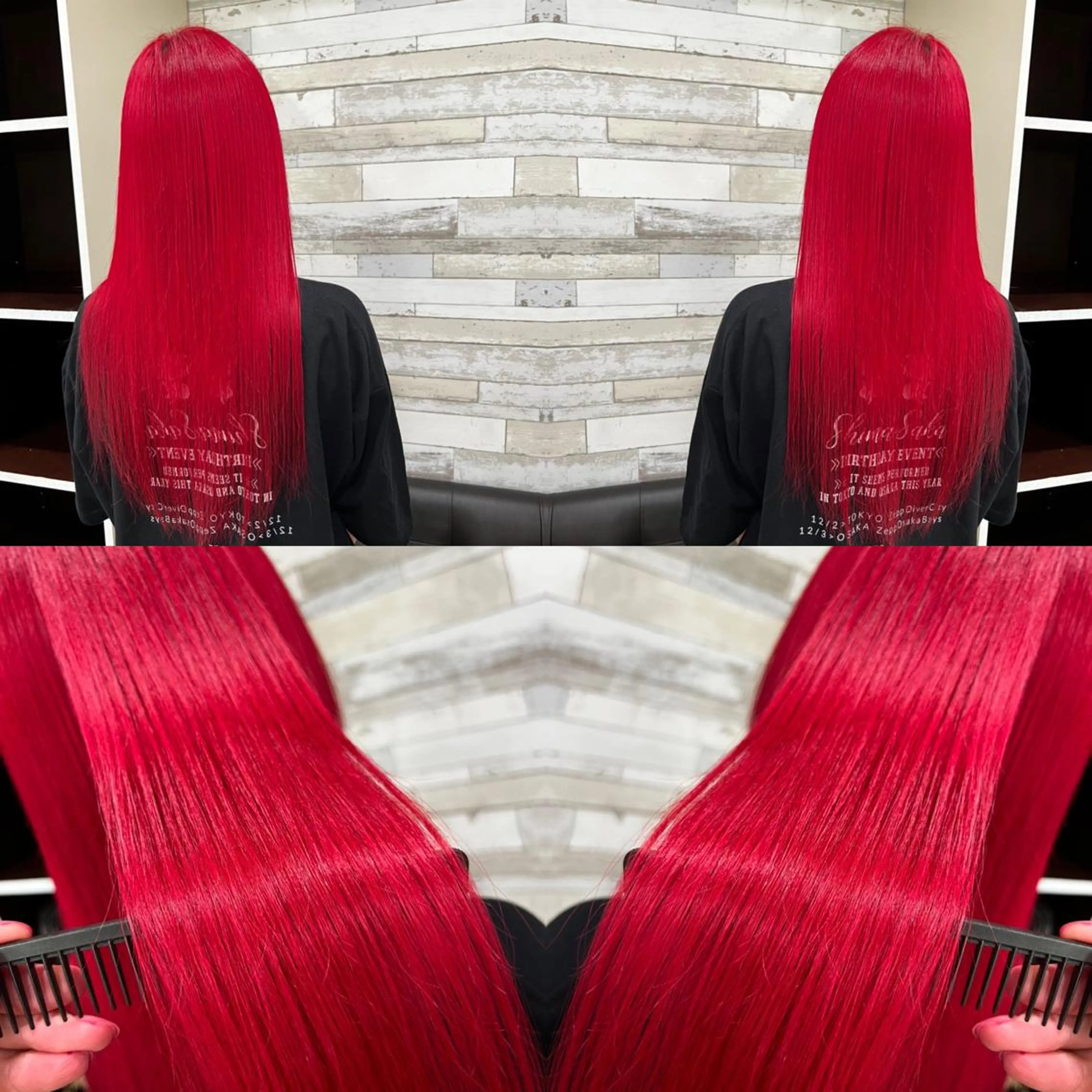 ロング カラー ヘアカラー トリートメント 🌈推し色派手髪 ハイトーンShinのヘアスタイル