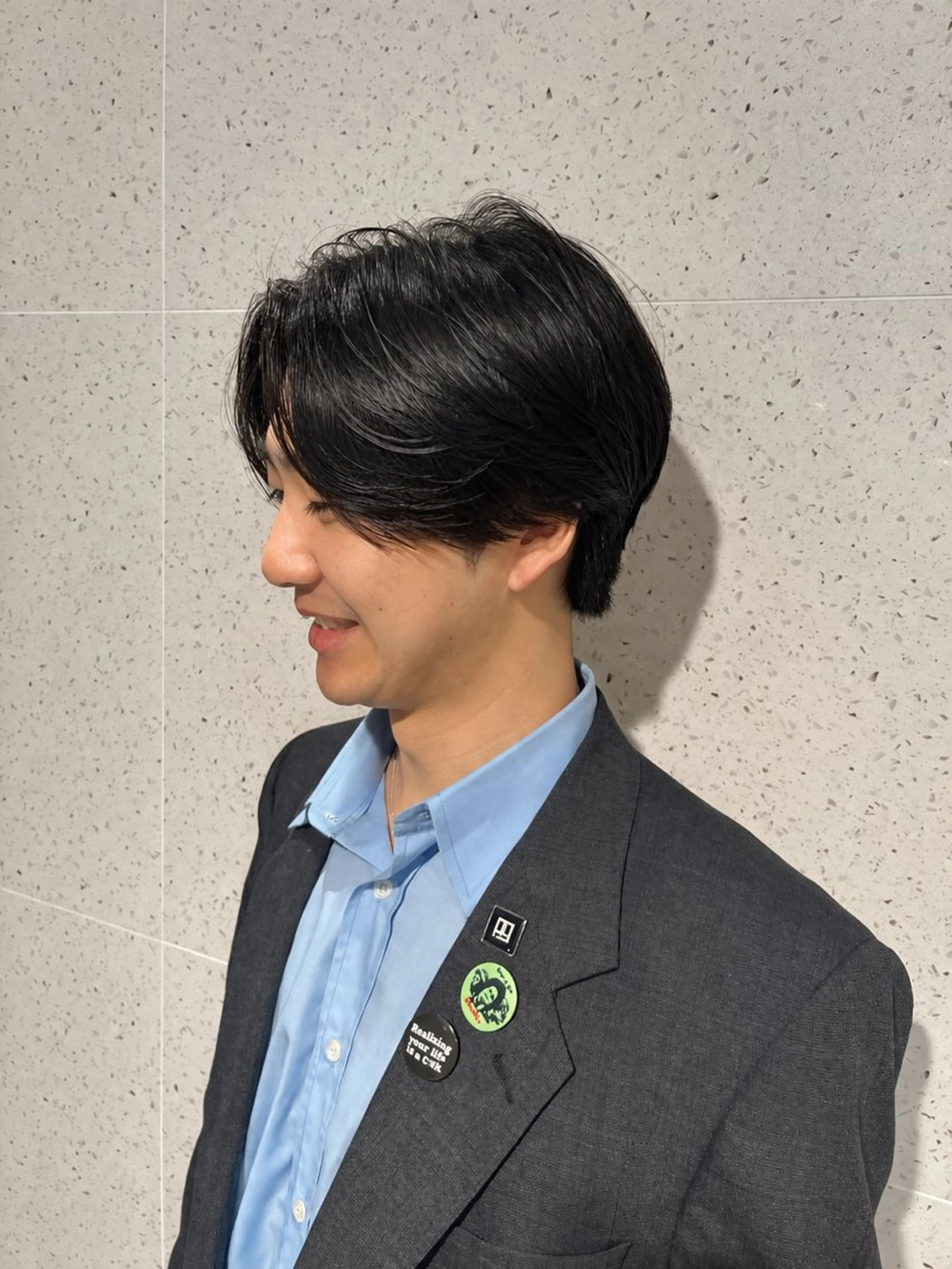 ショート メンズ カット パーマ トリートメント JUNTA 梅田茶屋町のヘアスタイル