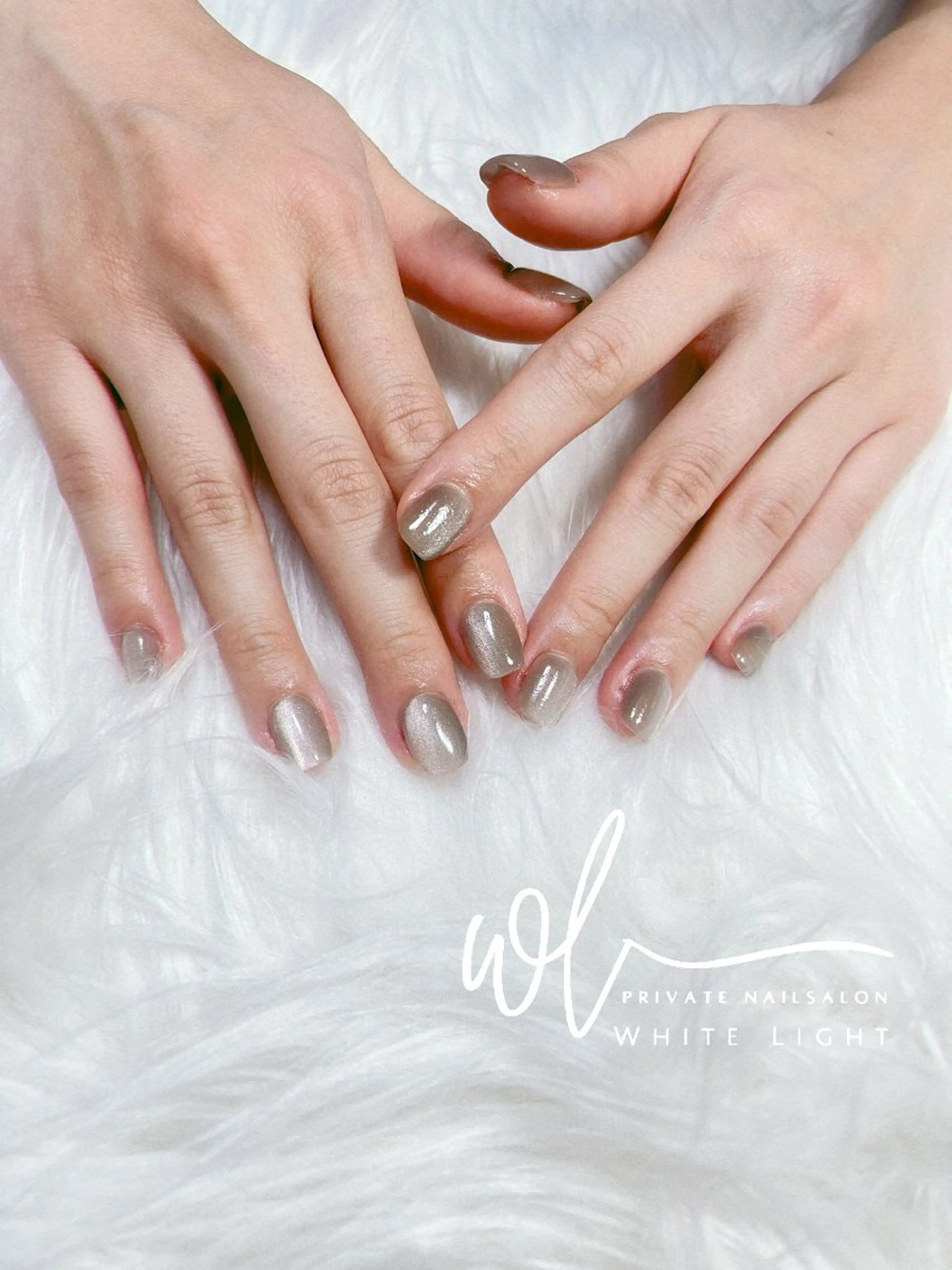 ネイル フラッシュネイル マグネットネイル ワンカラーネイル ハンドネイル プライベートサロン WhiteLightのネイルデザイン
