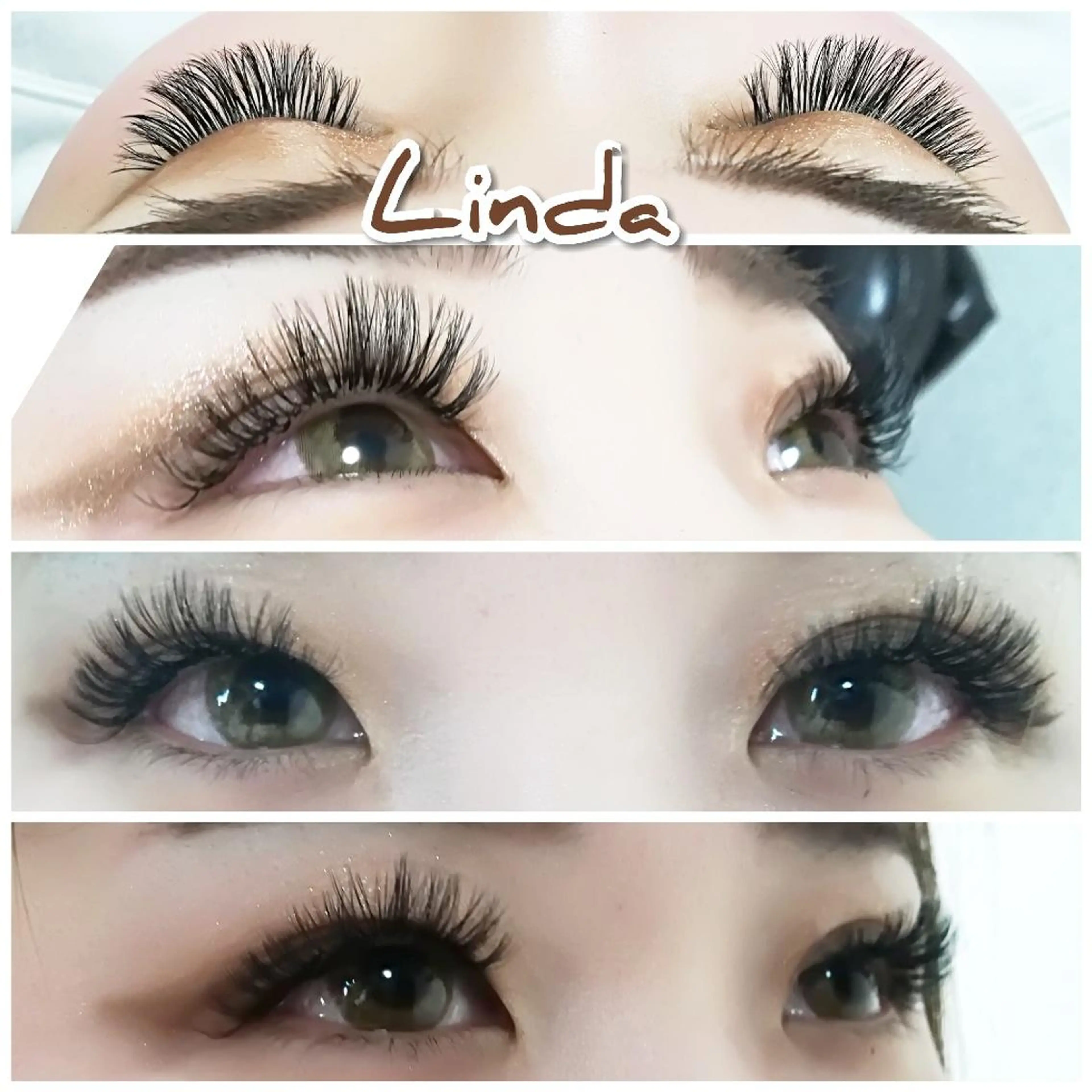 マツエク・マツパ 付け放題 ボリュームラッシュ linda lashesのマツエク・マツパデザイン