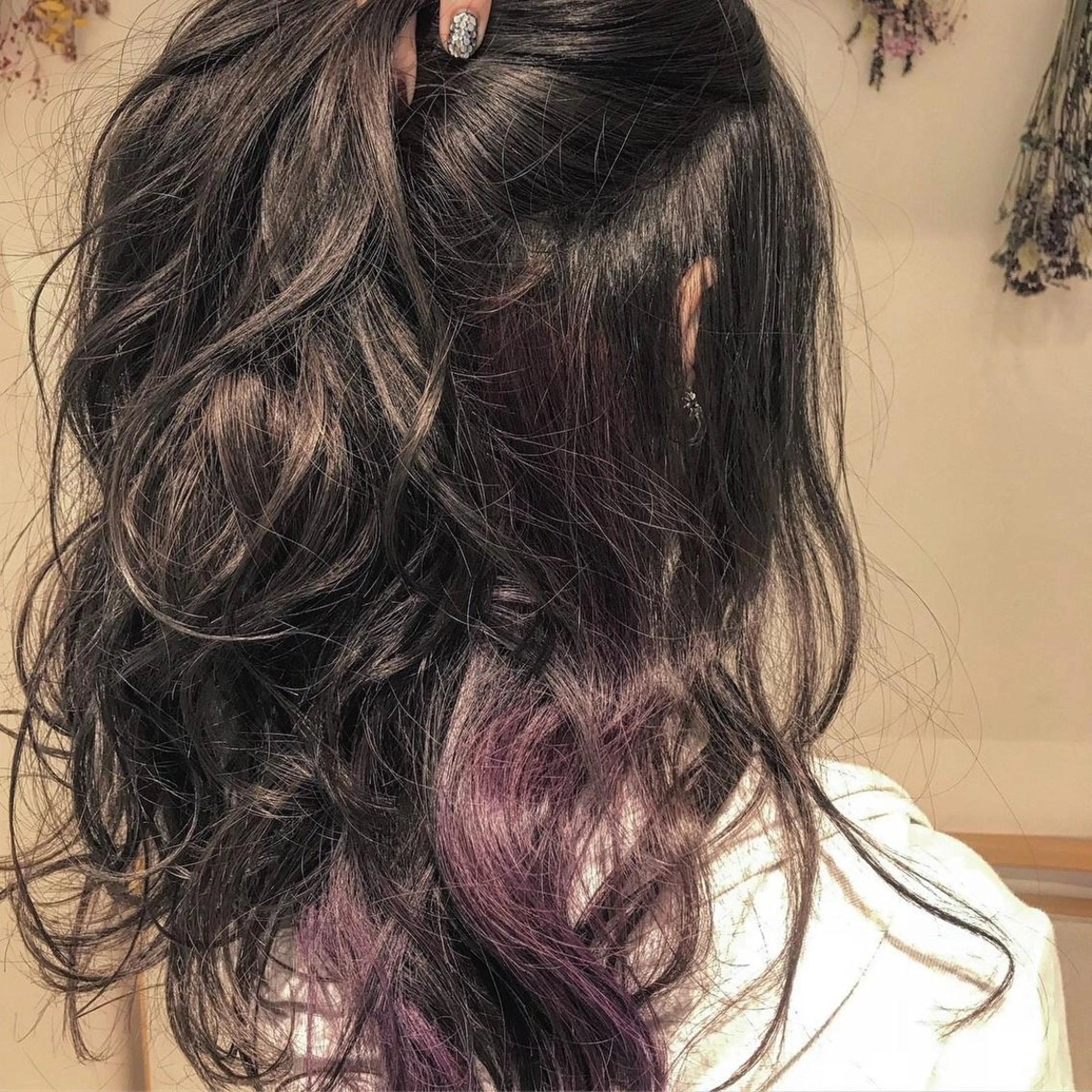 ロング カラー ヘアアレンジ 白髪ぼかしハイライト 茗荷谷駅徒歩2分のヘアスタイル