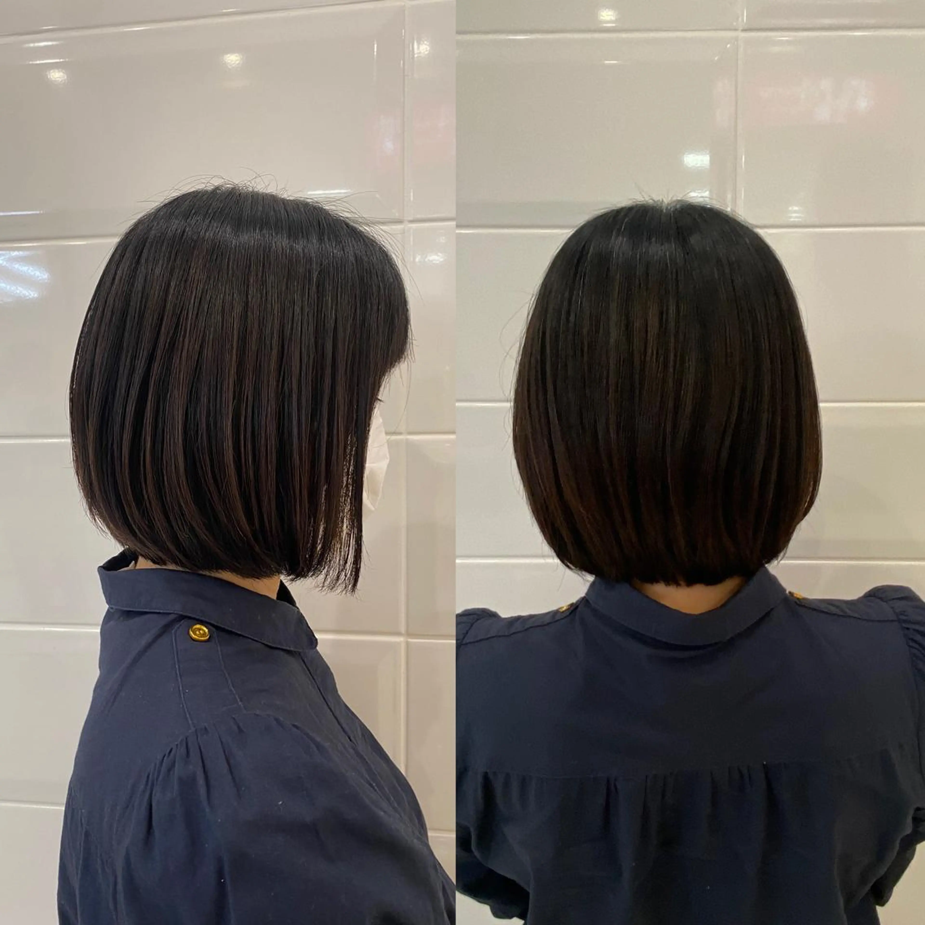 ミディアム ボブ 竹内 美貴のヘアスタイル