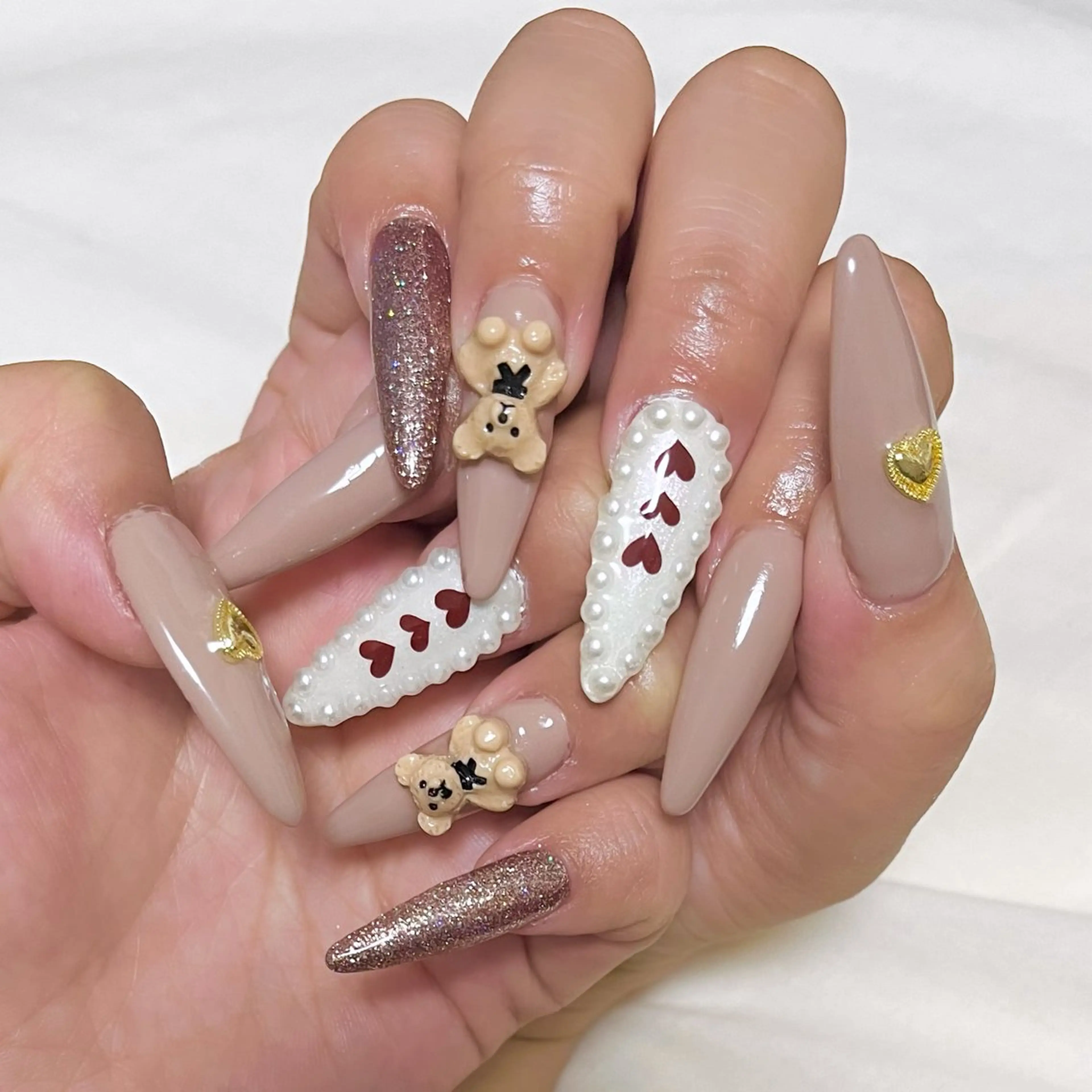 ネイル ハート ピンク 🏠自宅 サロン💅natsuのネイルデザイン