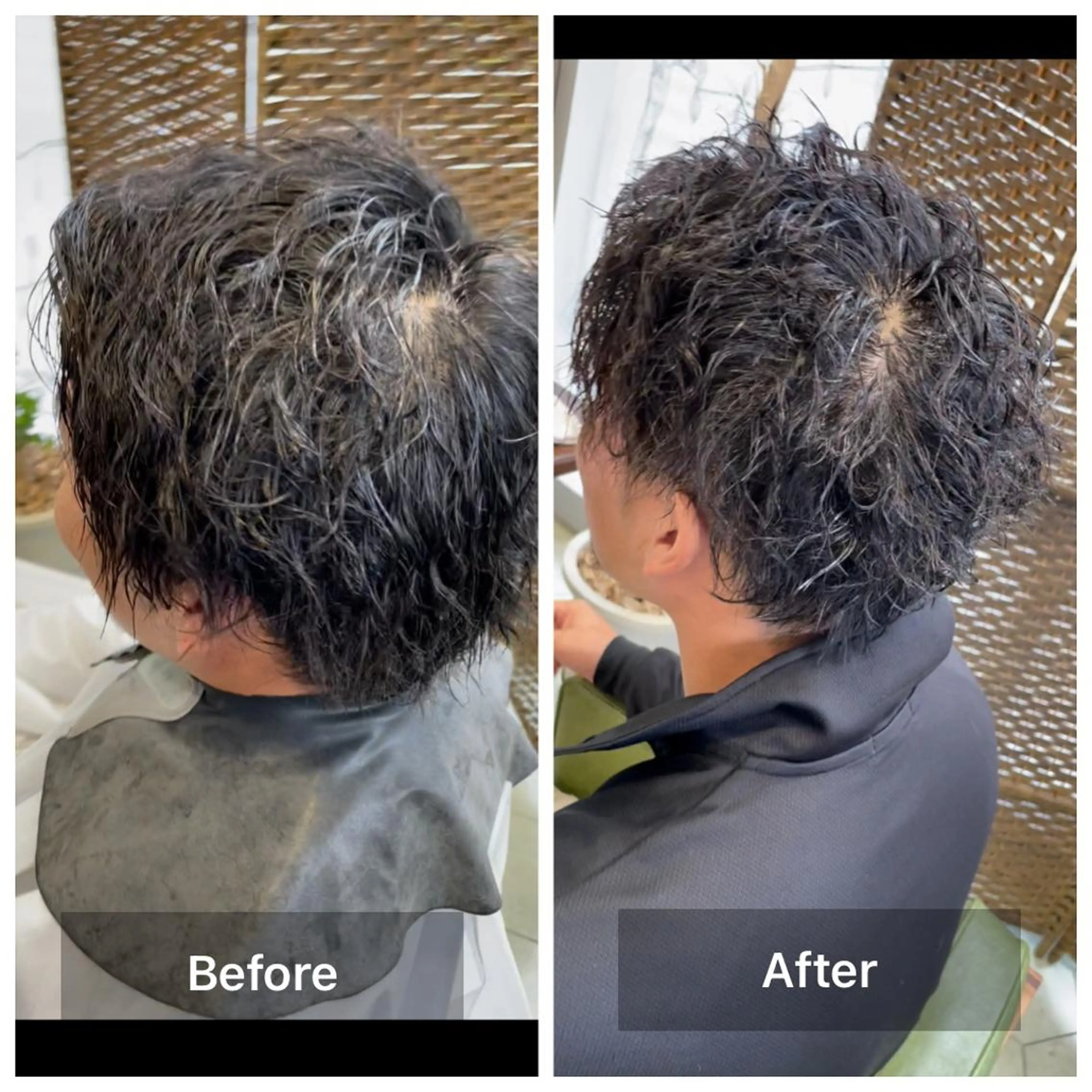 ショート パーマ メンズ メンズパーマ メンズツイストパーマ ツイストパーマ カット パーマ ヘアセット share salon　SCENA所属・堤太志 メンズパーマ特化のヘアスタイル