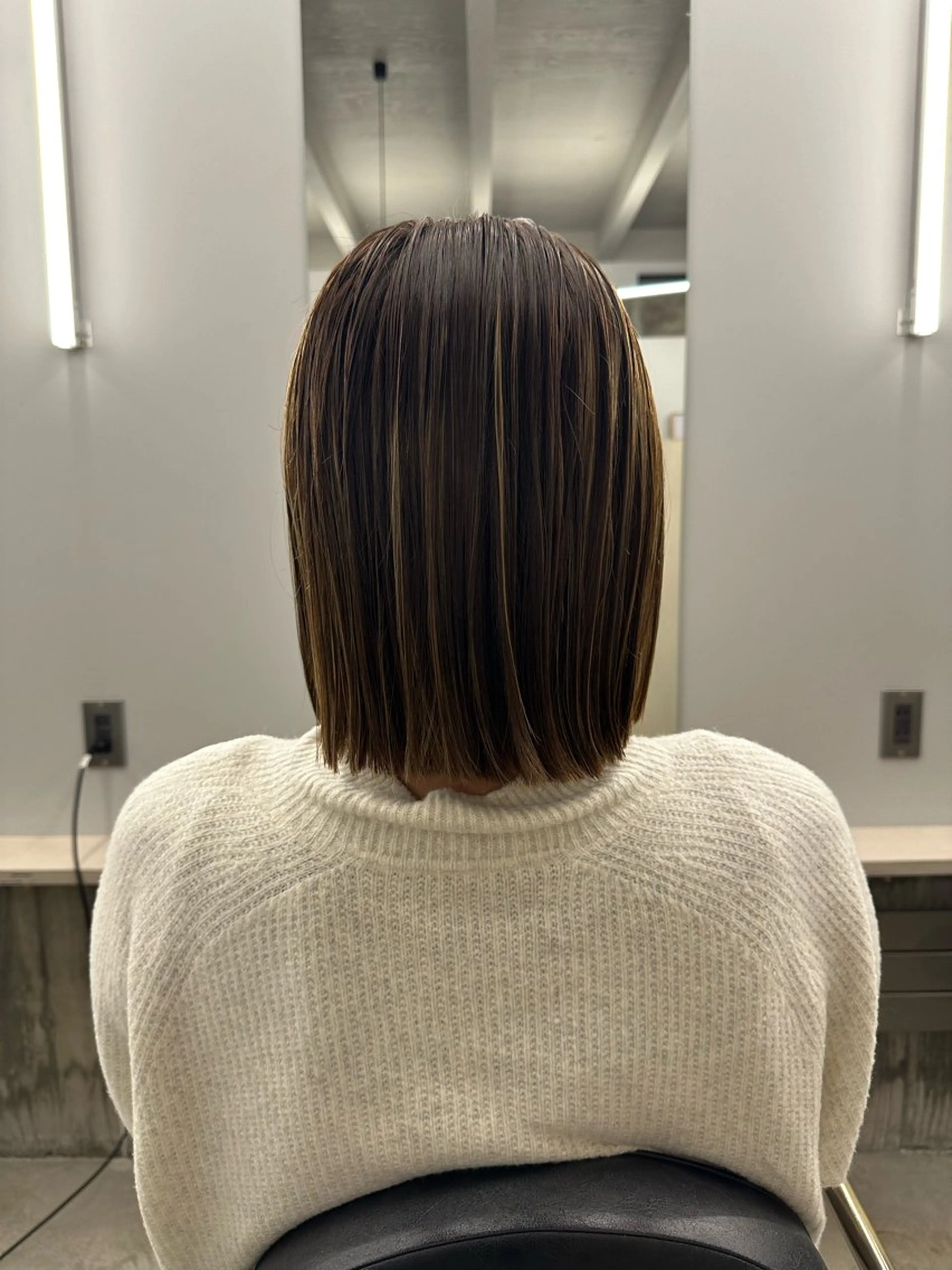 ミディアム 切りっぱなしボブ ボブ yui 🧸のヘアスタイル