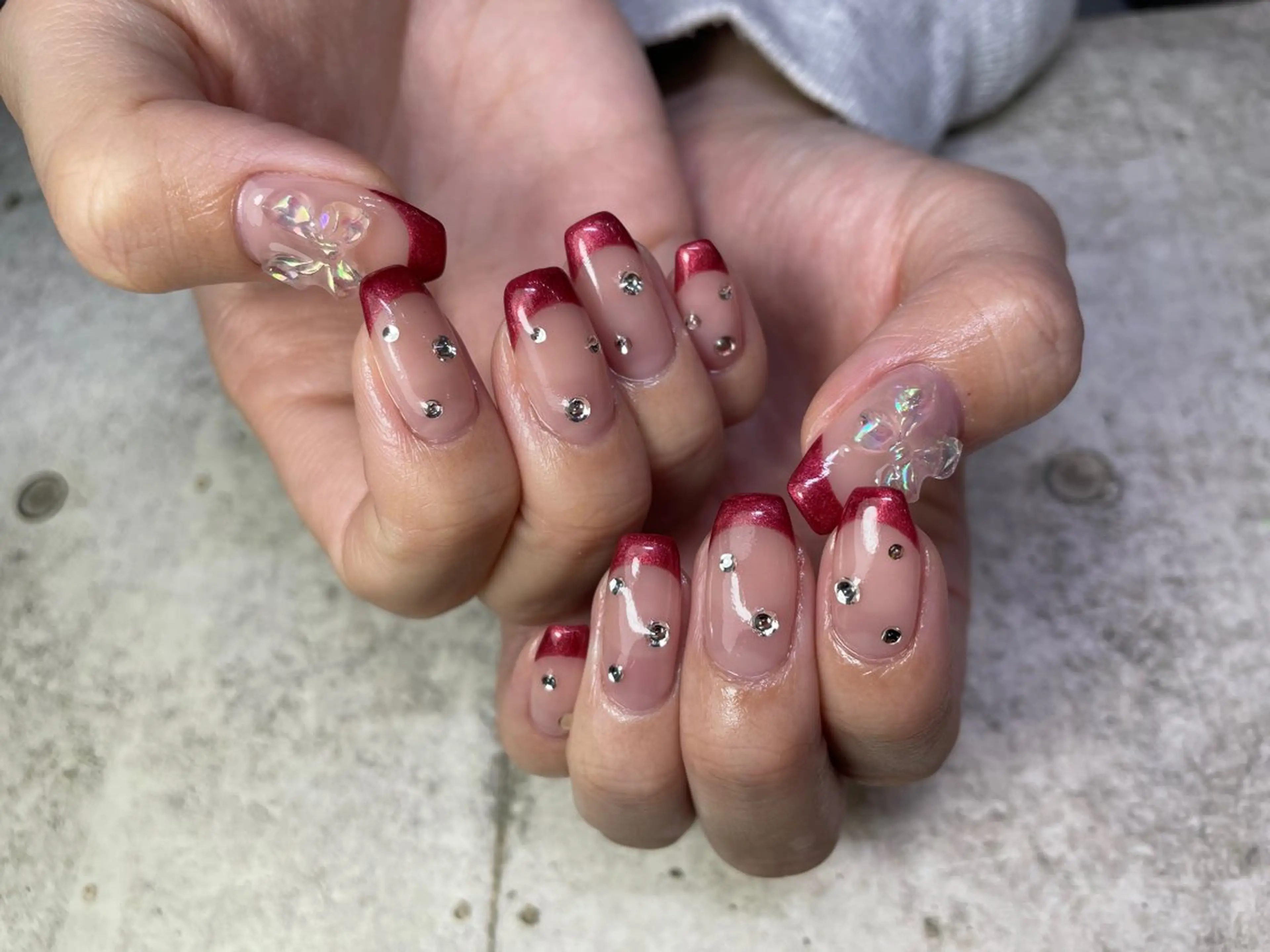 ネイル フレンチネイル Natsumi 𓂃𓈒𓏸𓍯のネイルデザイン