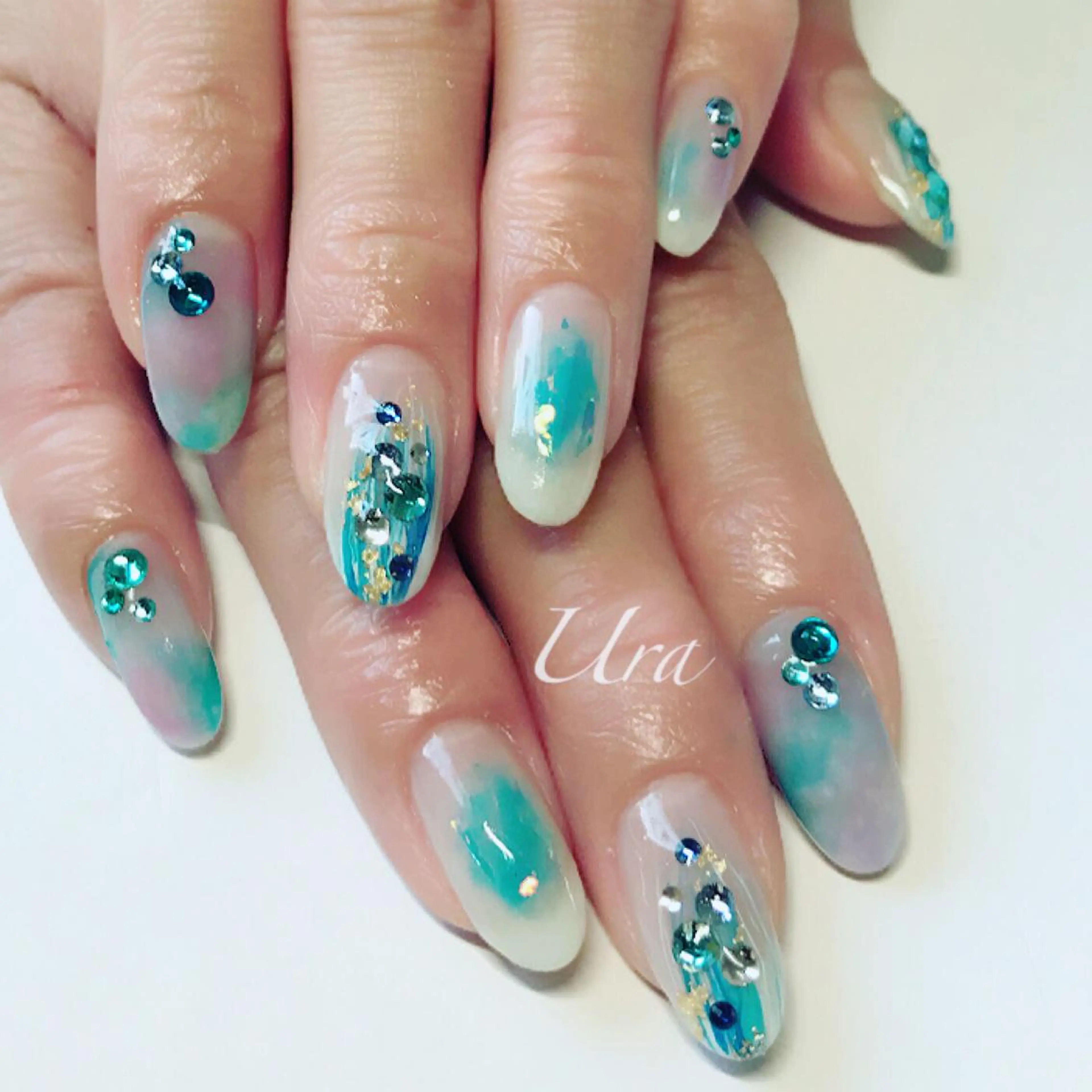 ネイル ブルー UrakoNail 《nail》のネイルデザイン