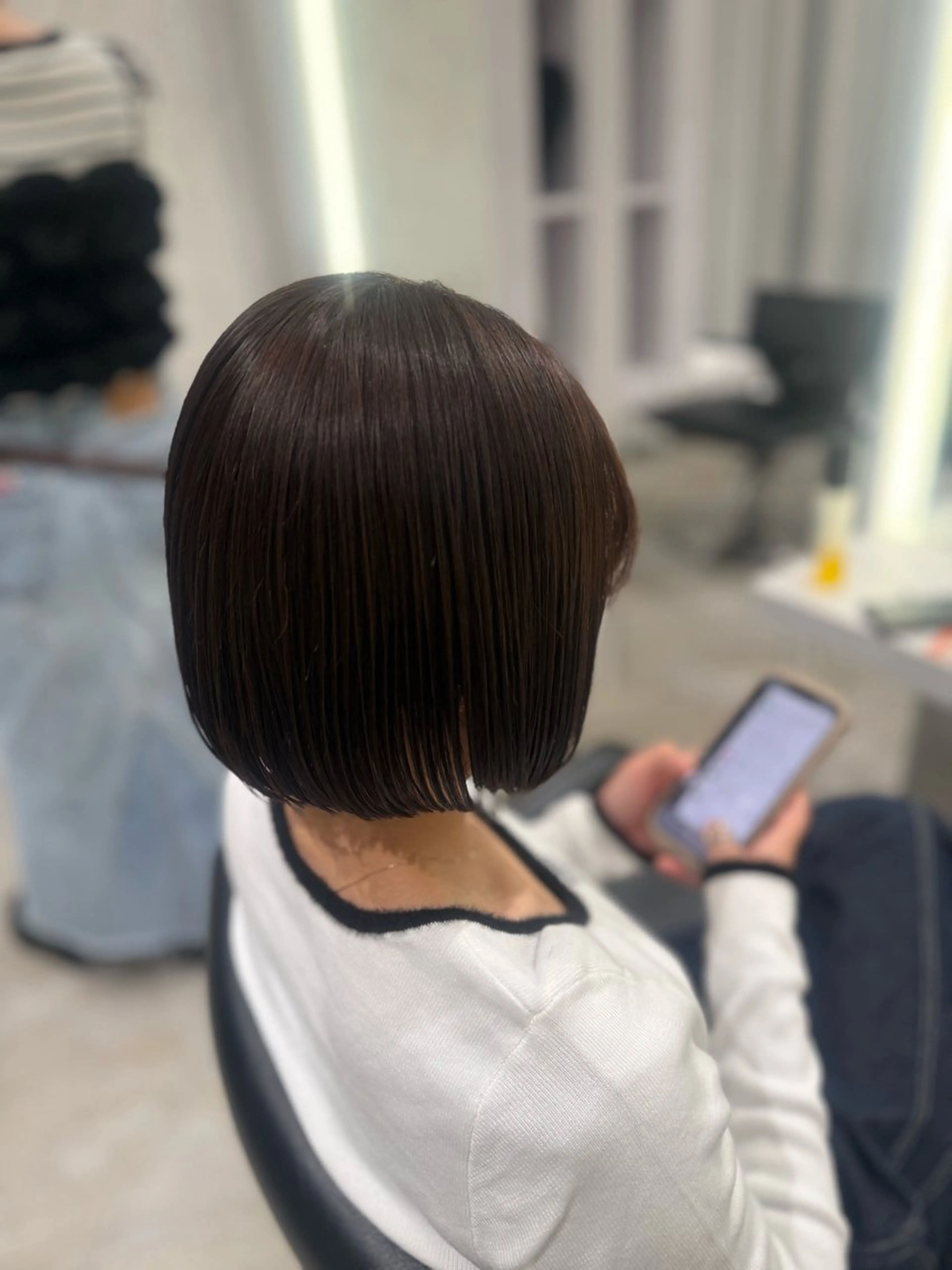 ショート ボブ 顔周りカット 北吉 雪菜のヘアスタイル