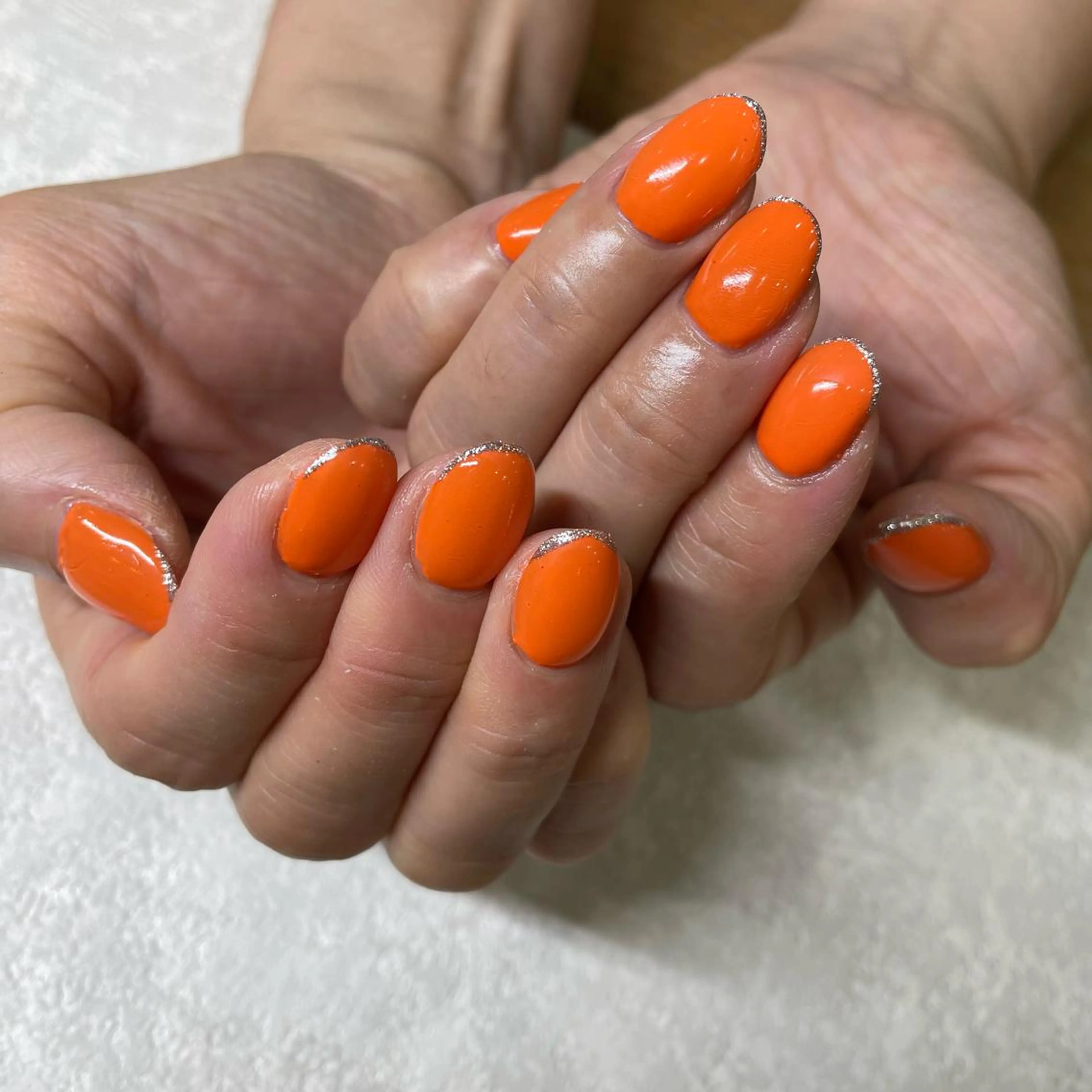 ネイル オレンジ salon Lisisのネイルデザイン