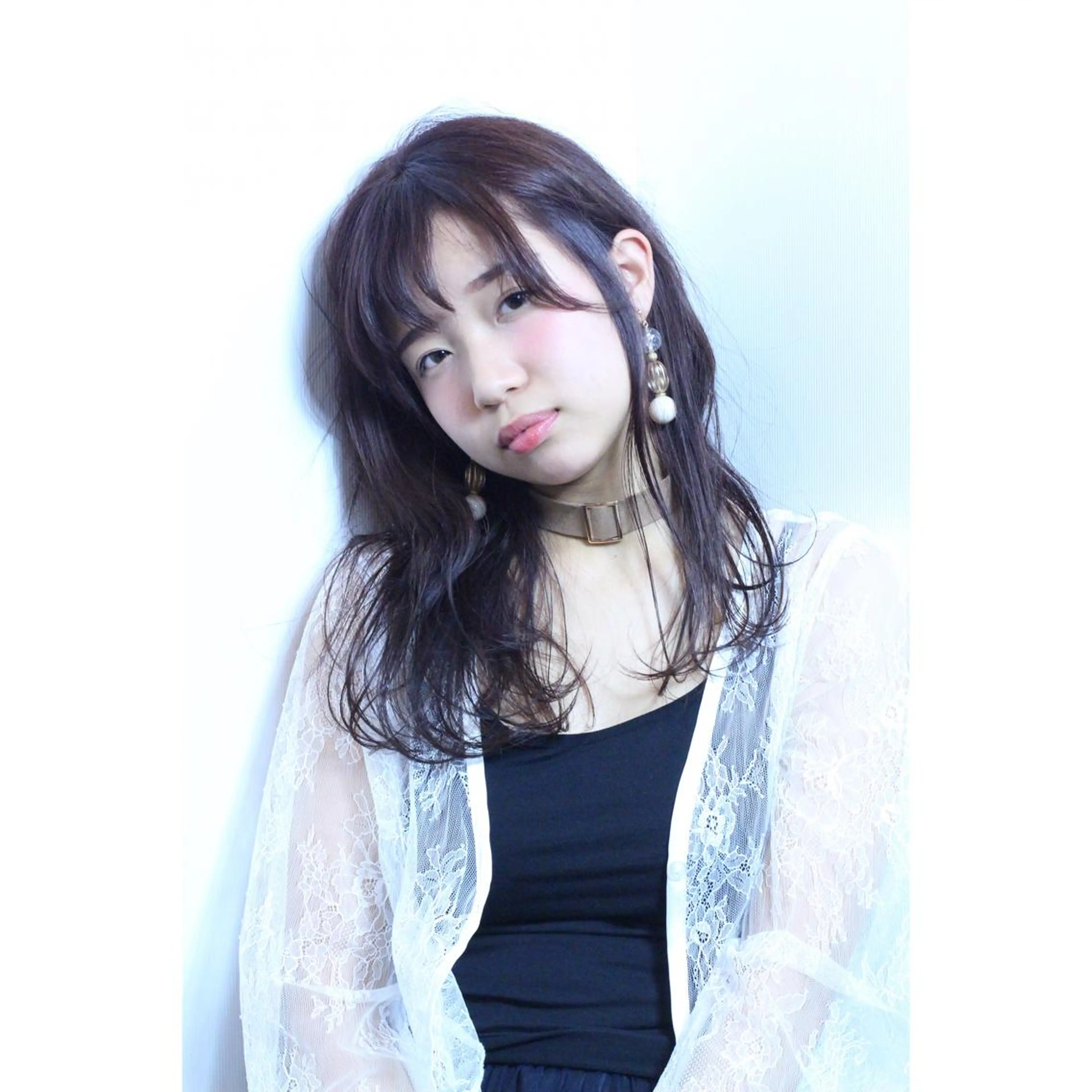 ロング カラー パーマ 安達 俊亮のヘアスタイル
