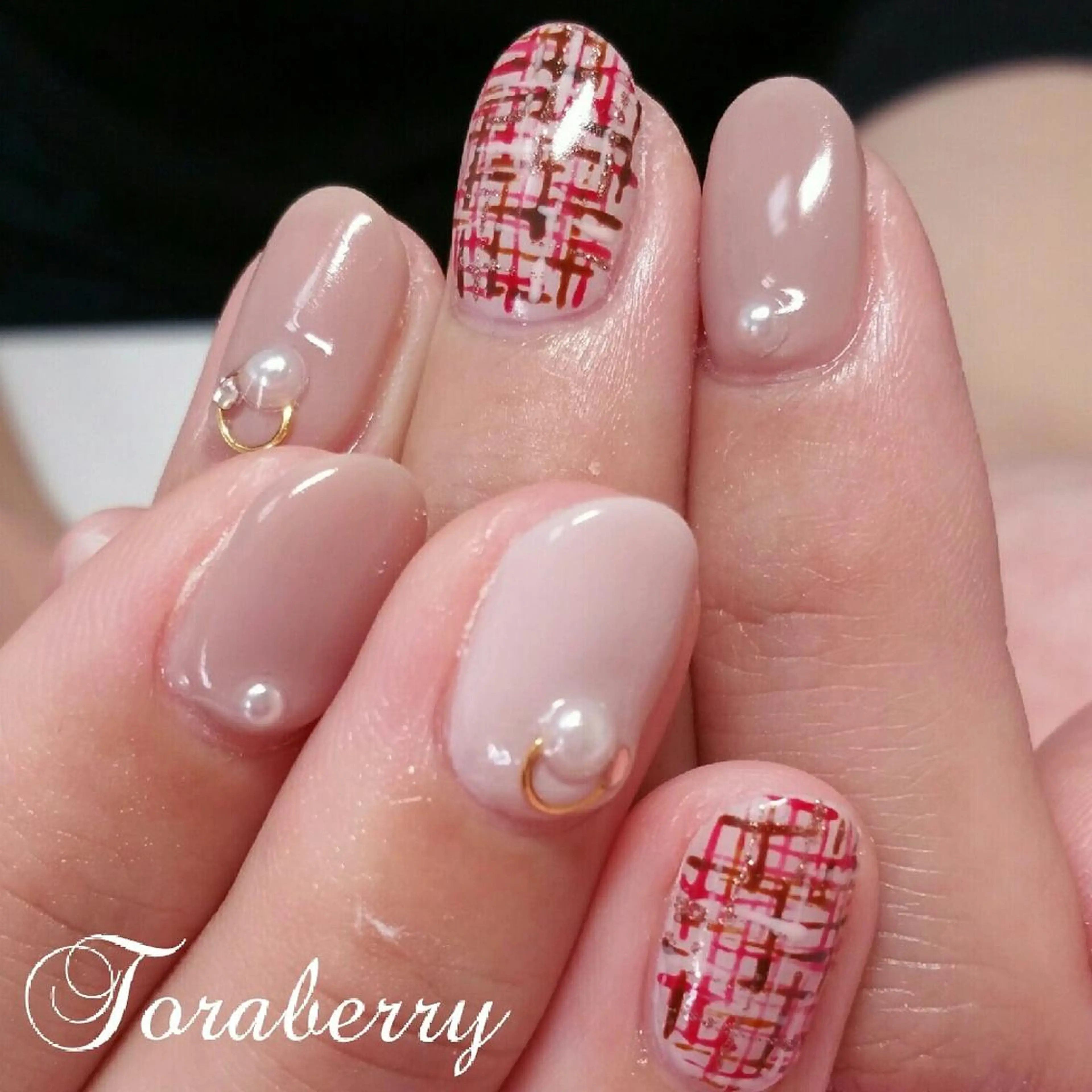 ネイル ツイードネイル ネイリスト なつみのネイルデザイン