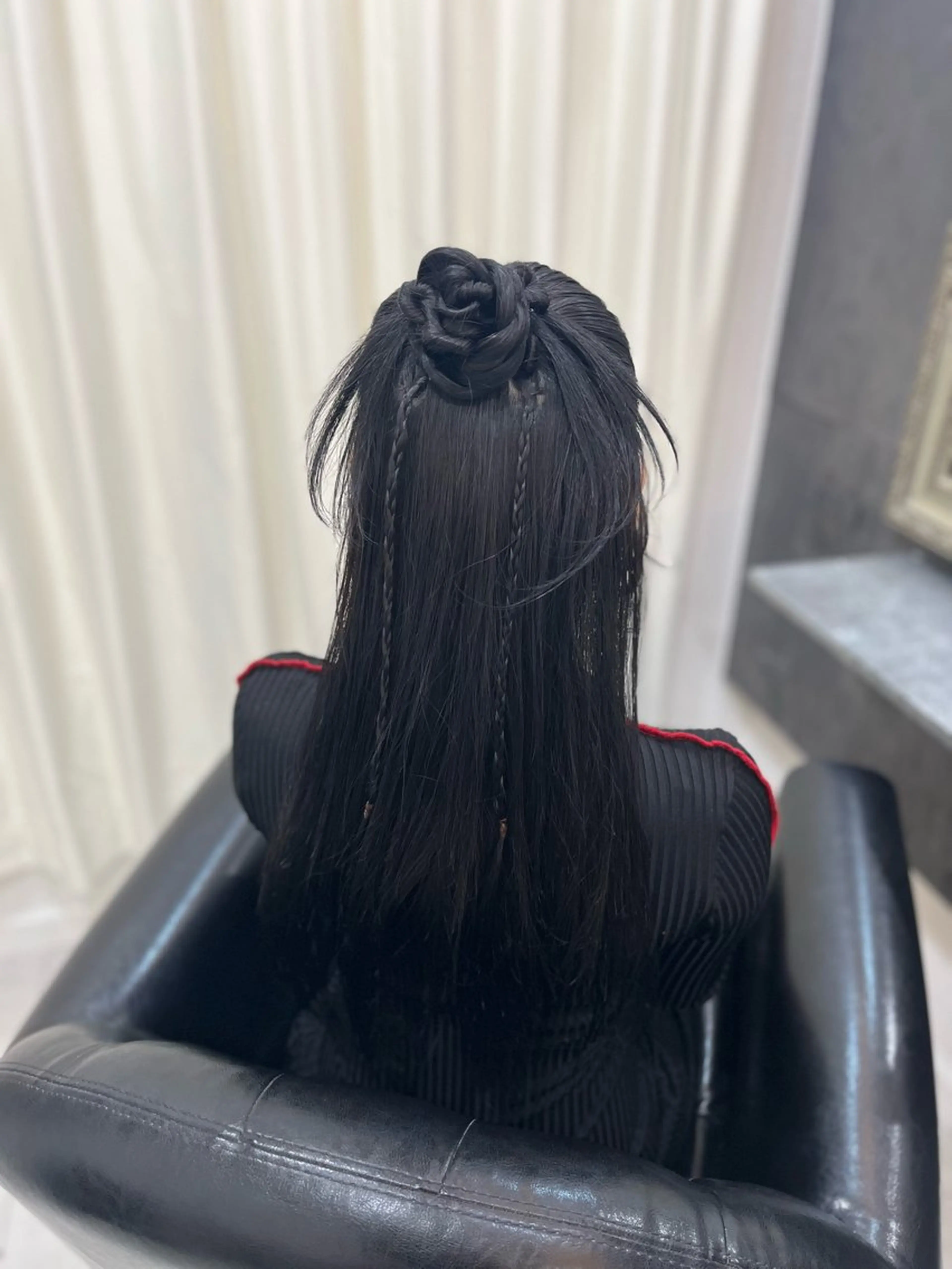 ロング カラー ヘアアレンジ グレージュ ヘアセット 🎀ゆな🎀ブリーチ /ショートウルフのヘアスタイル