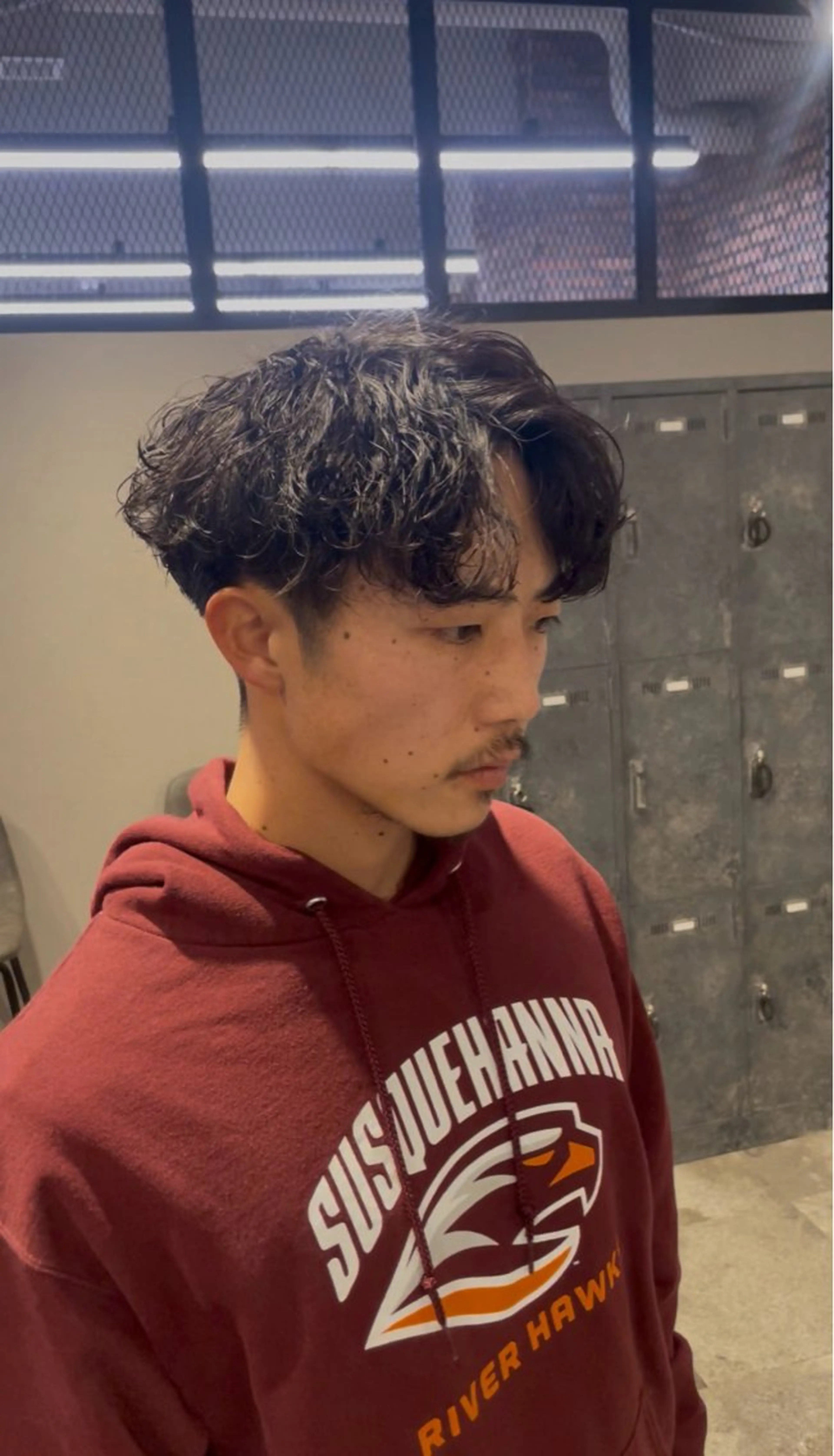 ショート カラー パーマ ヘアアレンジ メンズ キッズ アップバング センターパート メンズハイライト マッシュ メンズパーマ 福田 朝輝のヘアスタイル