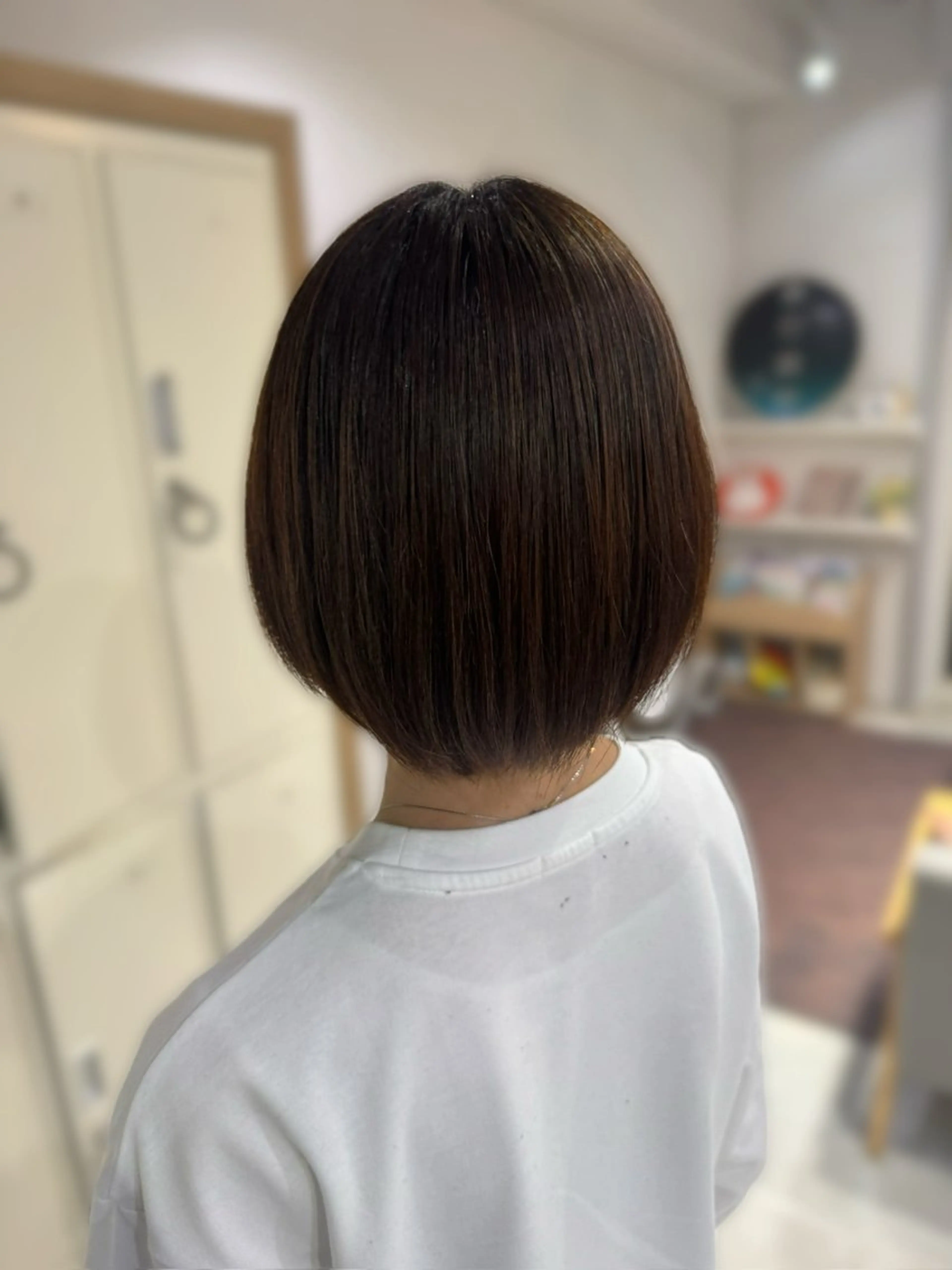 ショート ショートボブ ボブ ショートヘア 縮毛矯正 カット 縮毛矯正 藤田 紋芽 Jr.stylistのヘアスタイル