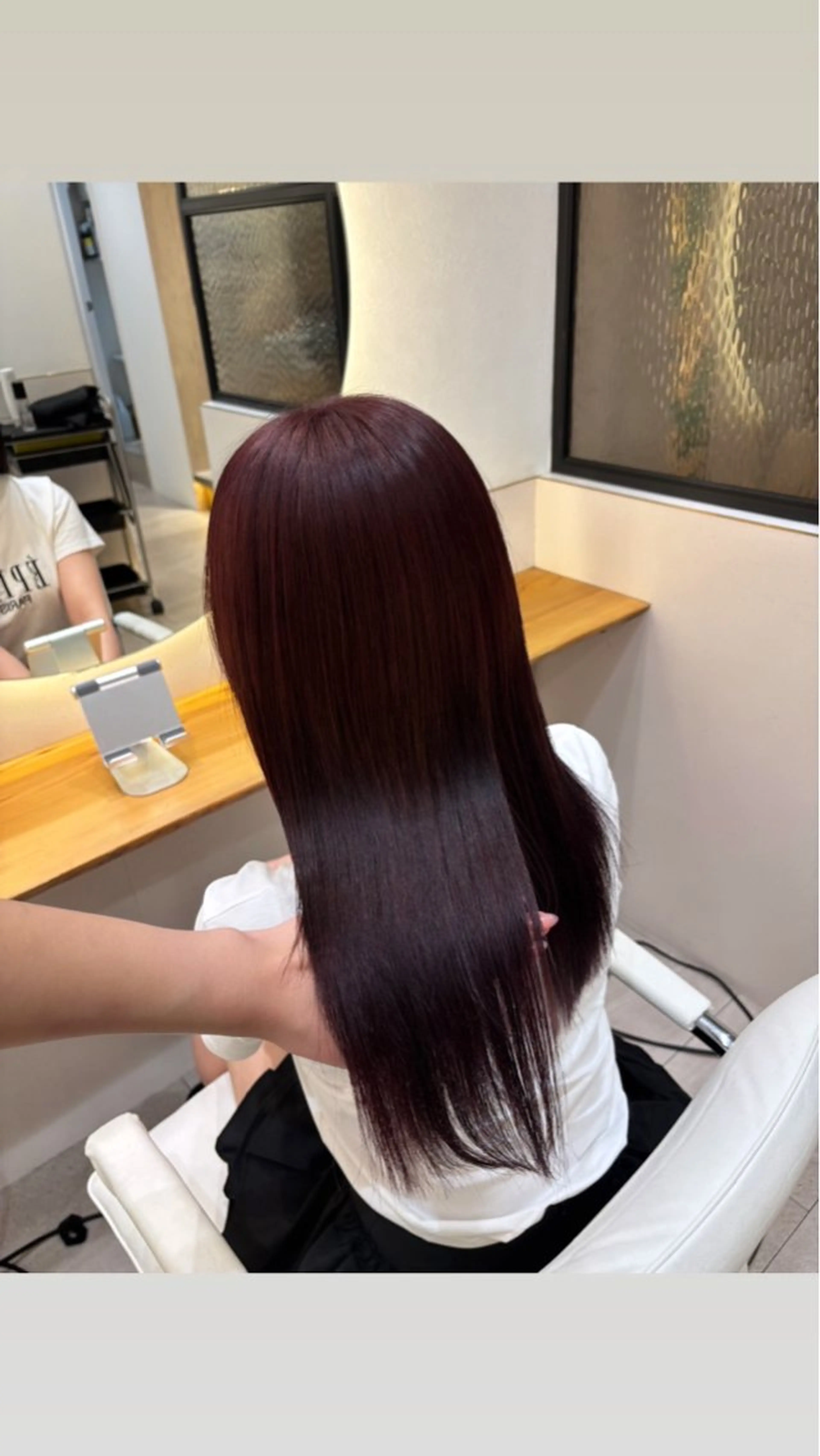 ロング カラー レッドカラー 新宿/韓国ヘア kurea🎀のヘアスタイル