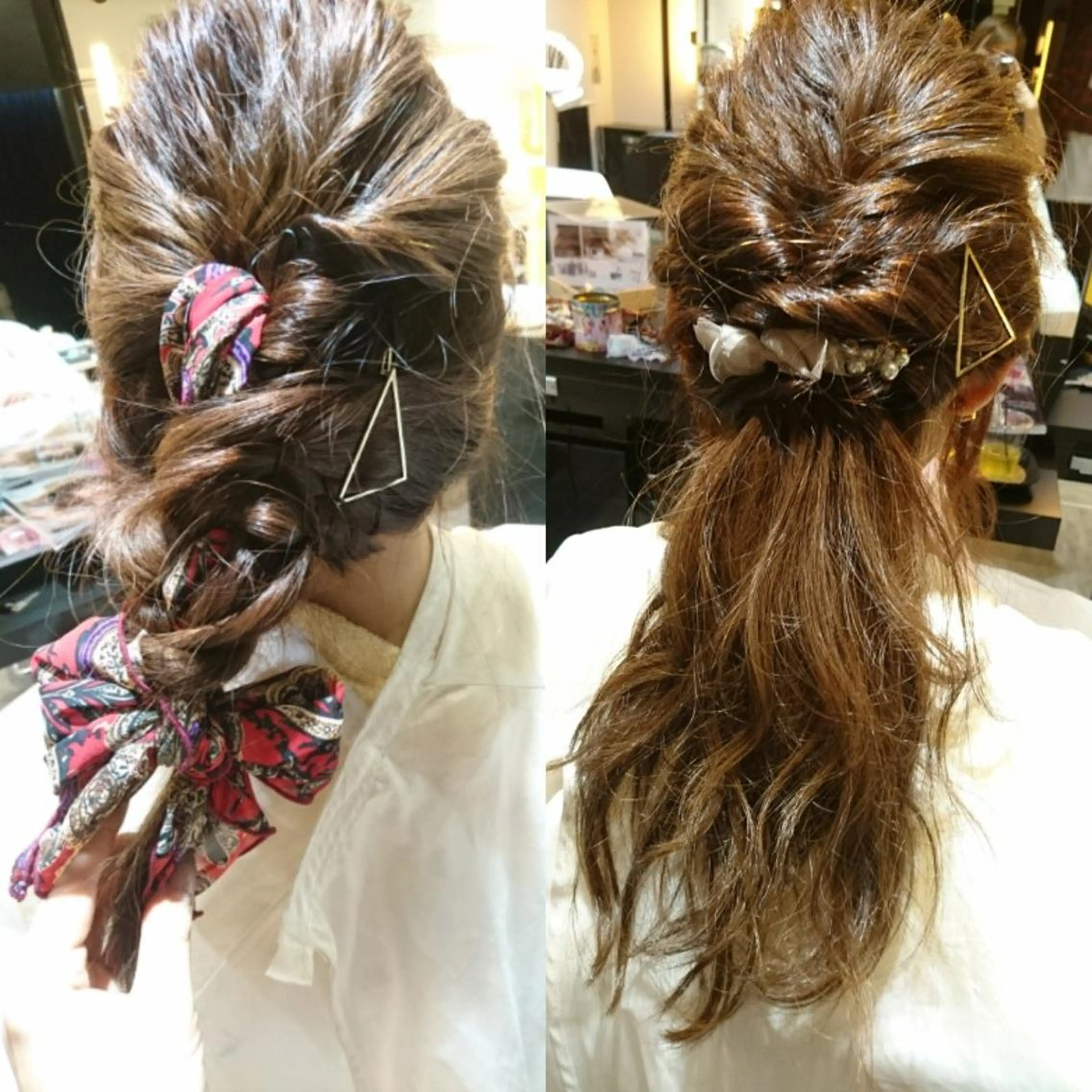 ロング カラー アッシュ ピンクカラー ピンクアッシュ 永島 さとみのマツエク・マツパデザイン