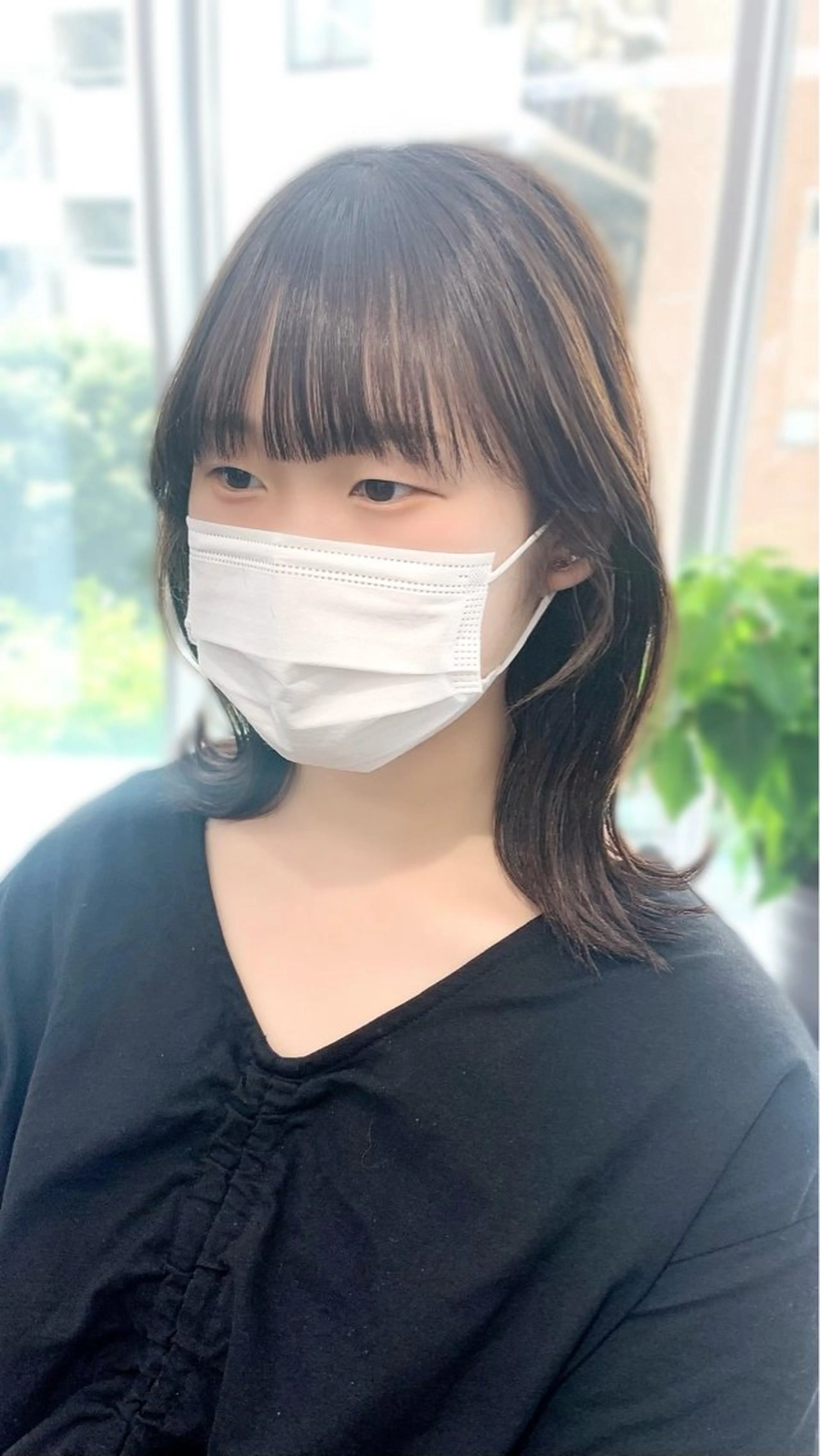 ミディアム カラー パーマ ヘアアレンジ メンズ キッズ 骨格レイヤーカット 🌿美髪縮毛矯正のヘアスタイル