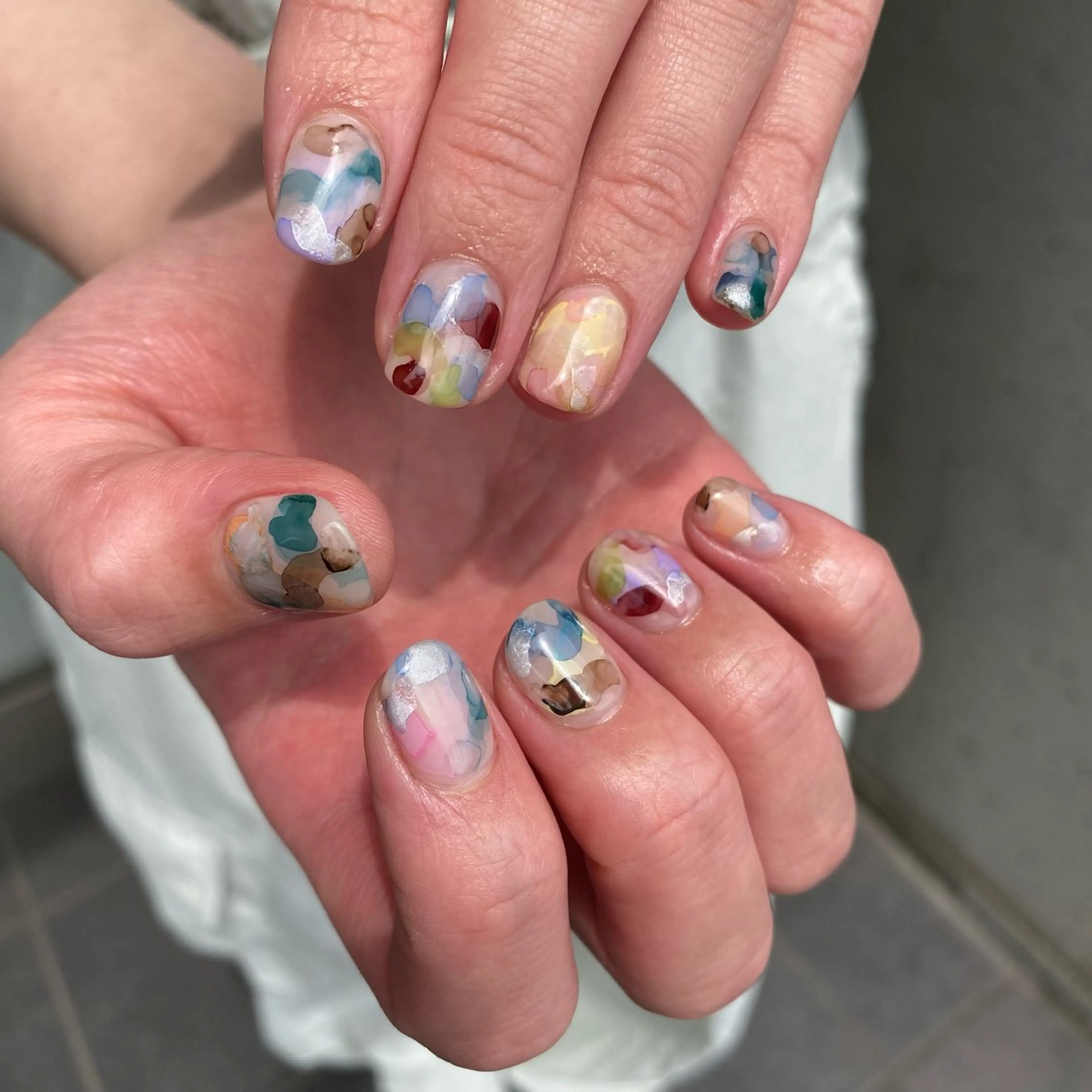 ネイル ジェルネイル マグネットネイル ニュアンスネイル ワンカラーネイル パラジェル ハンドネイル 草加ニュアンスネイル 🌚hersのネイルデザイン