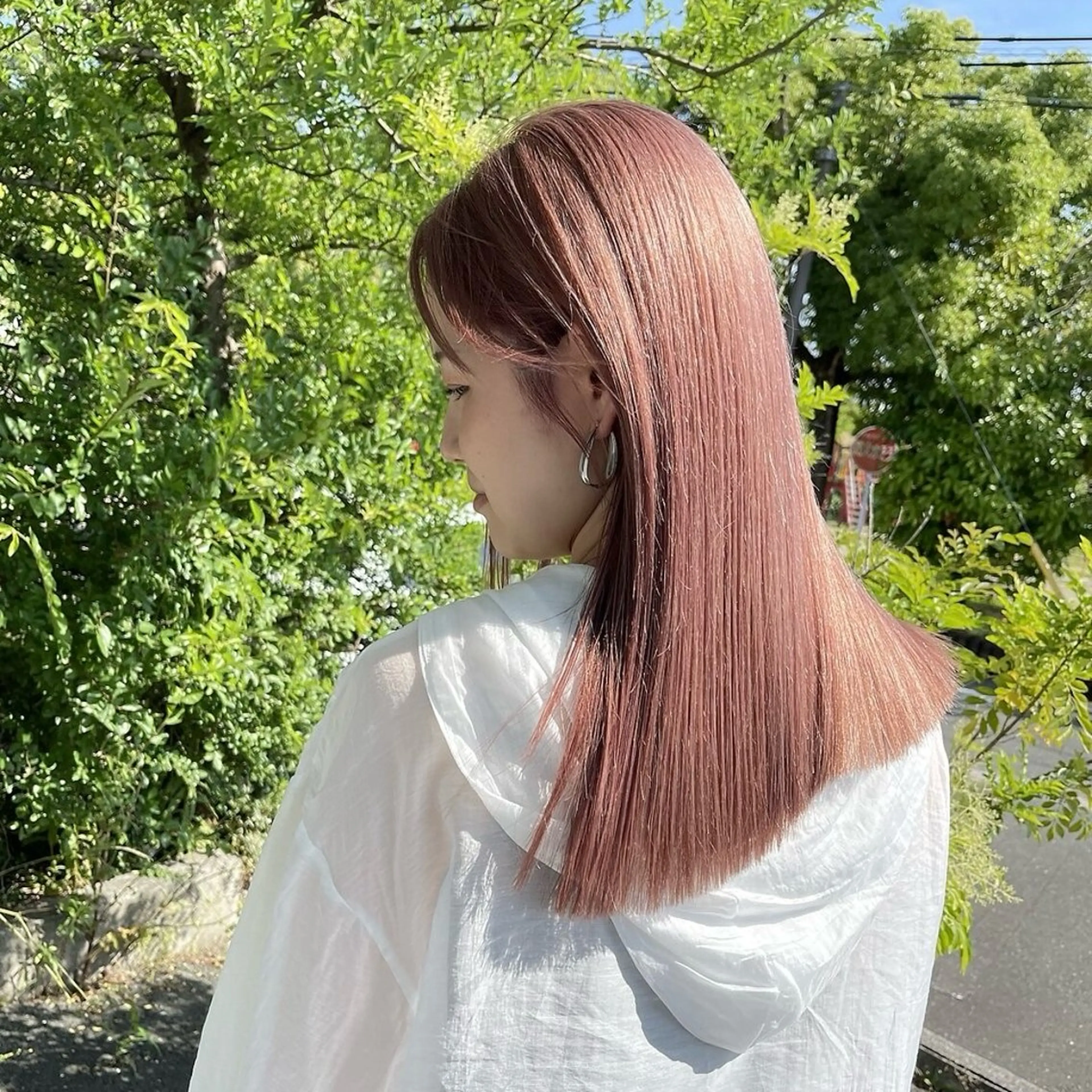 ロング カラー 坂柳 朱音のヘアスタイル