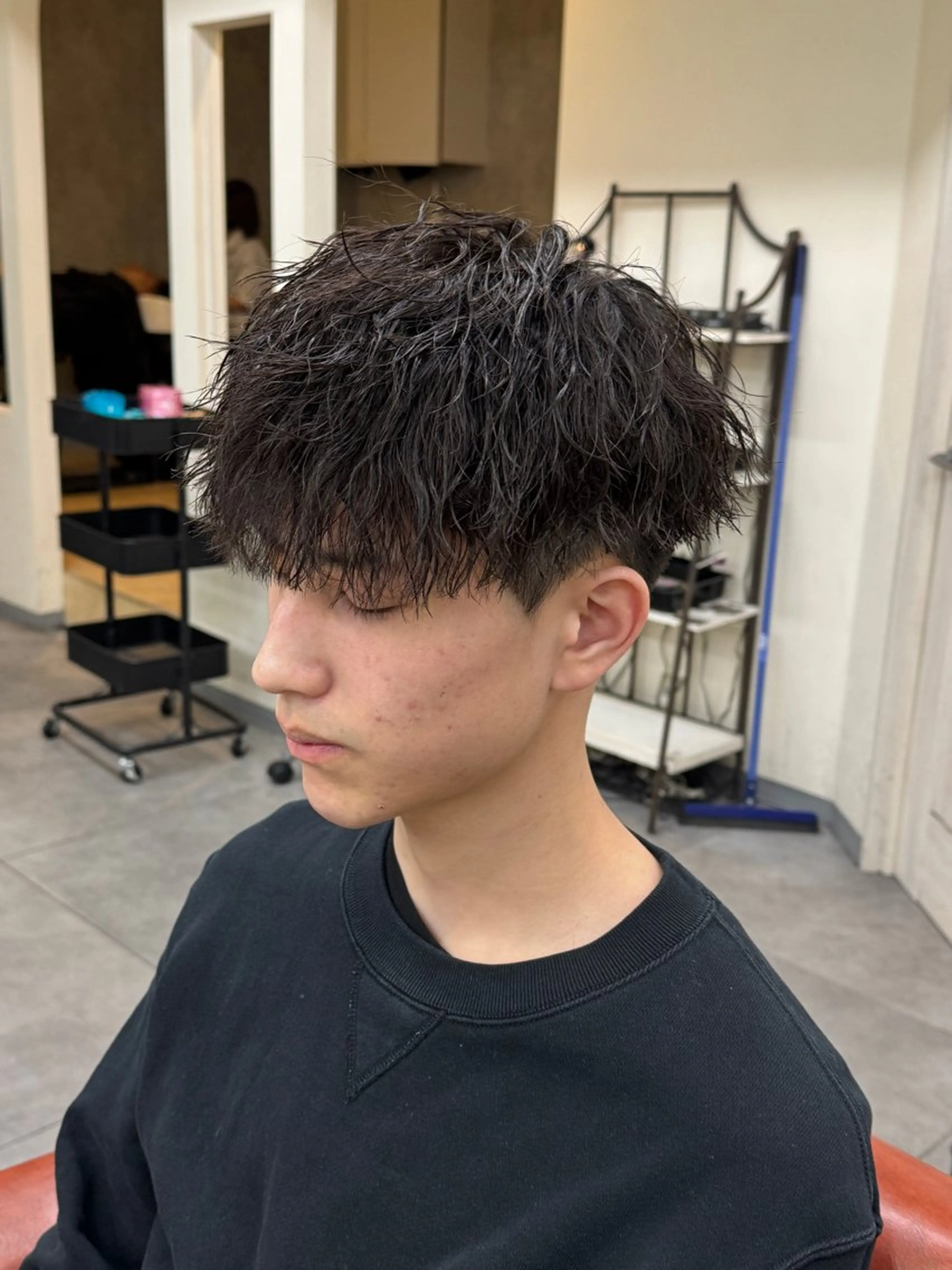 パーマ メンズ カット パーマ パーマ／京都駅 ／メンズ/藤井　翔のヘアスタイル