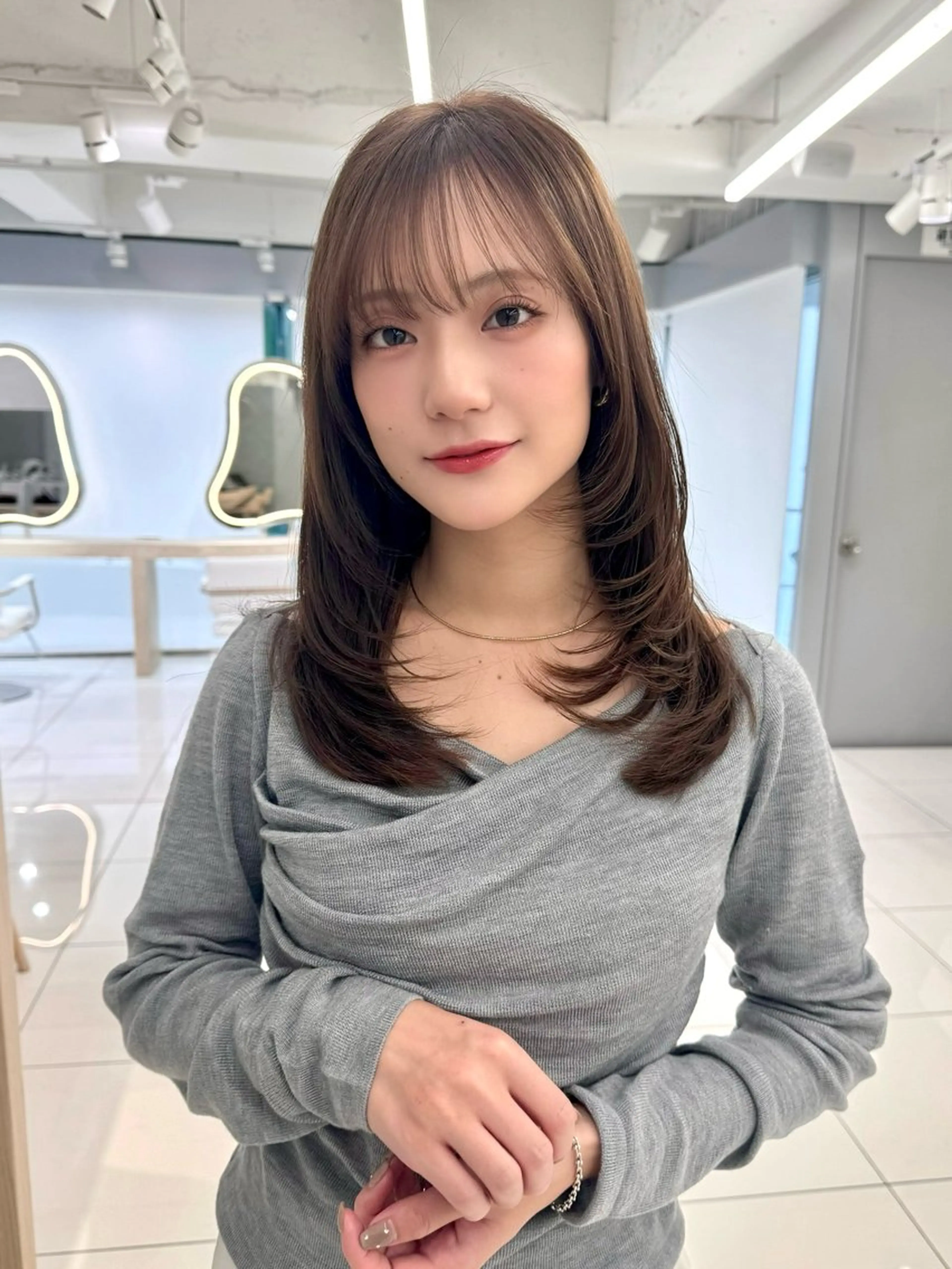 ミディアム 顔周り🇰🇷韓国 レイヤー/いづみ💞のヘアスタイル